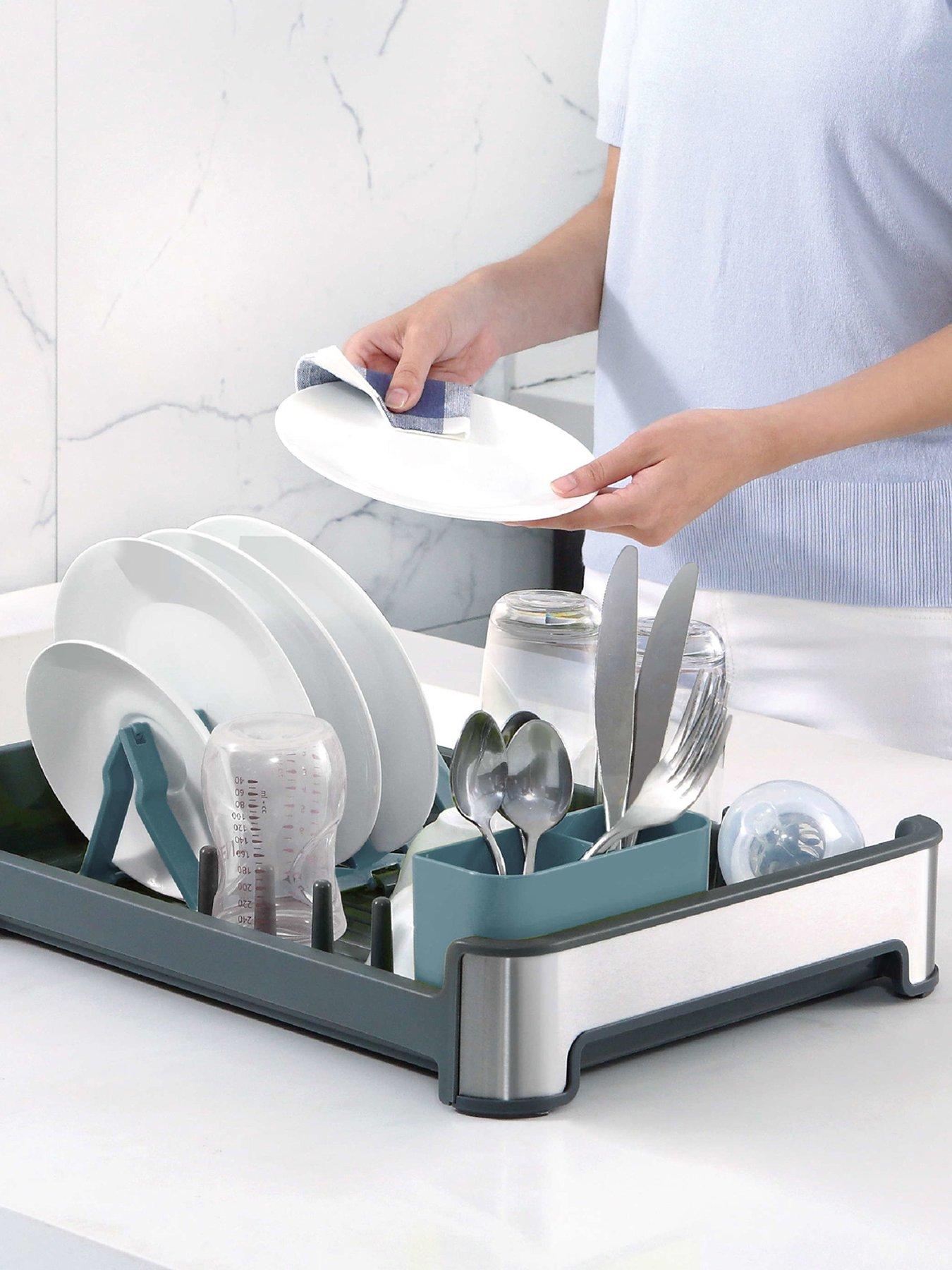 EKO Stainless Steel Regal Dish Rack - Blue/grey