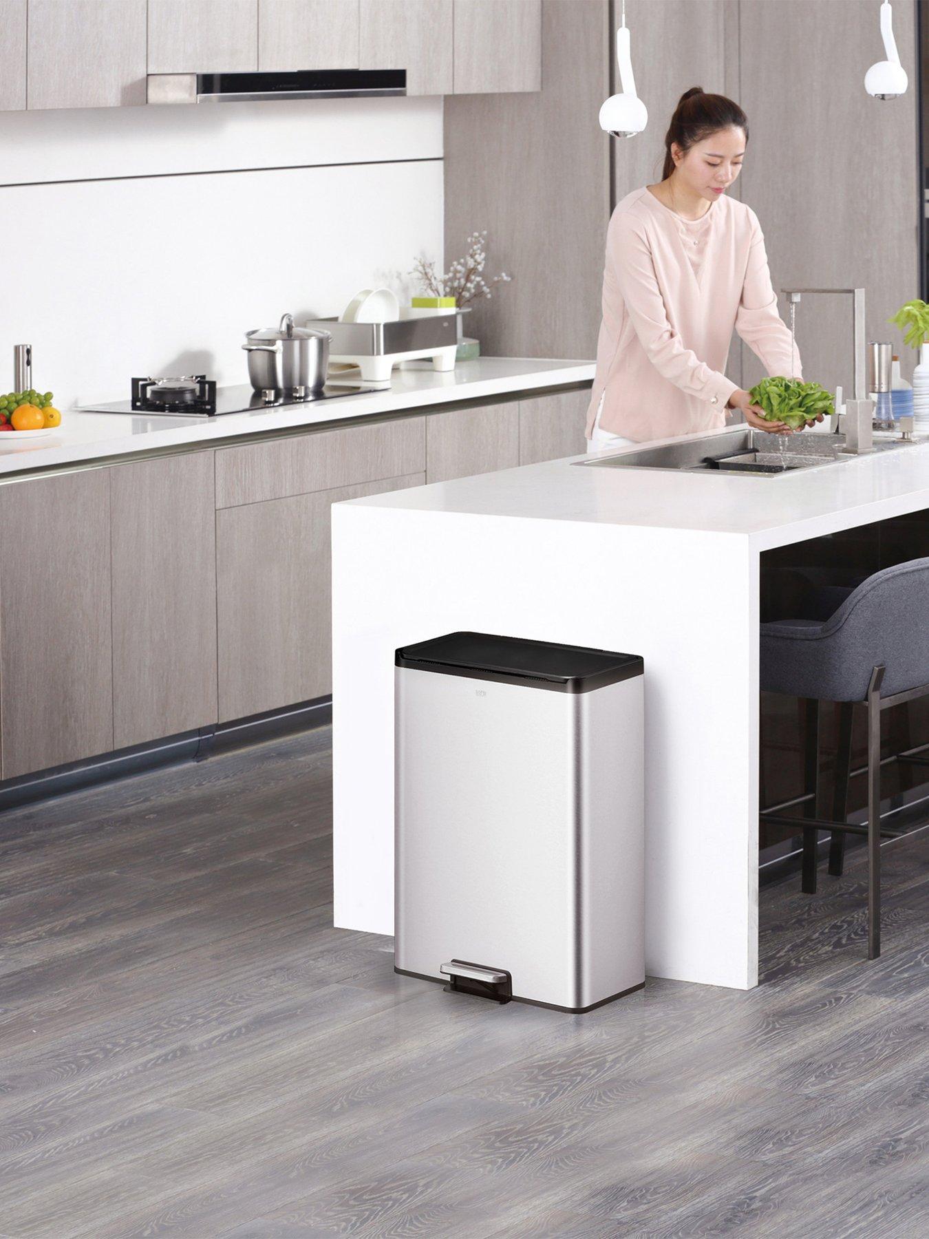 Eko Eko Essential Recycling Pedal Bin 20l+20l - Silver