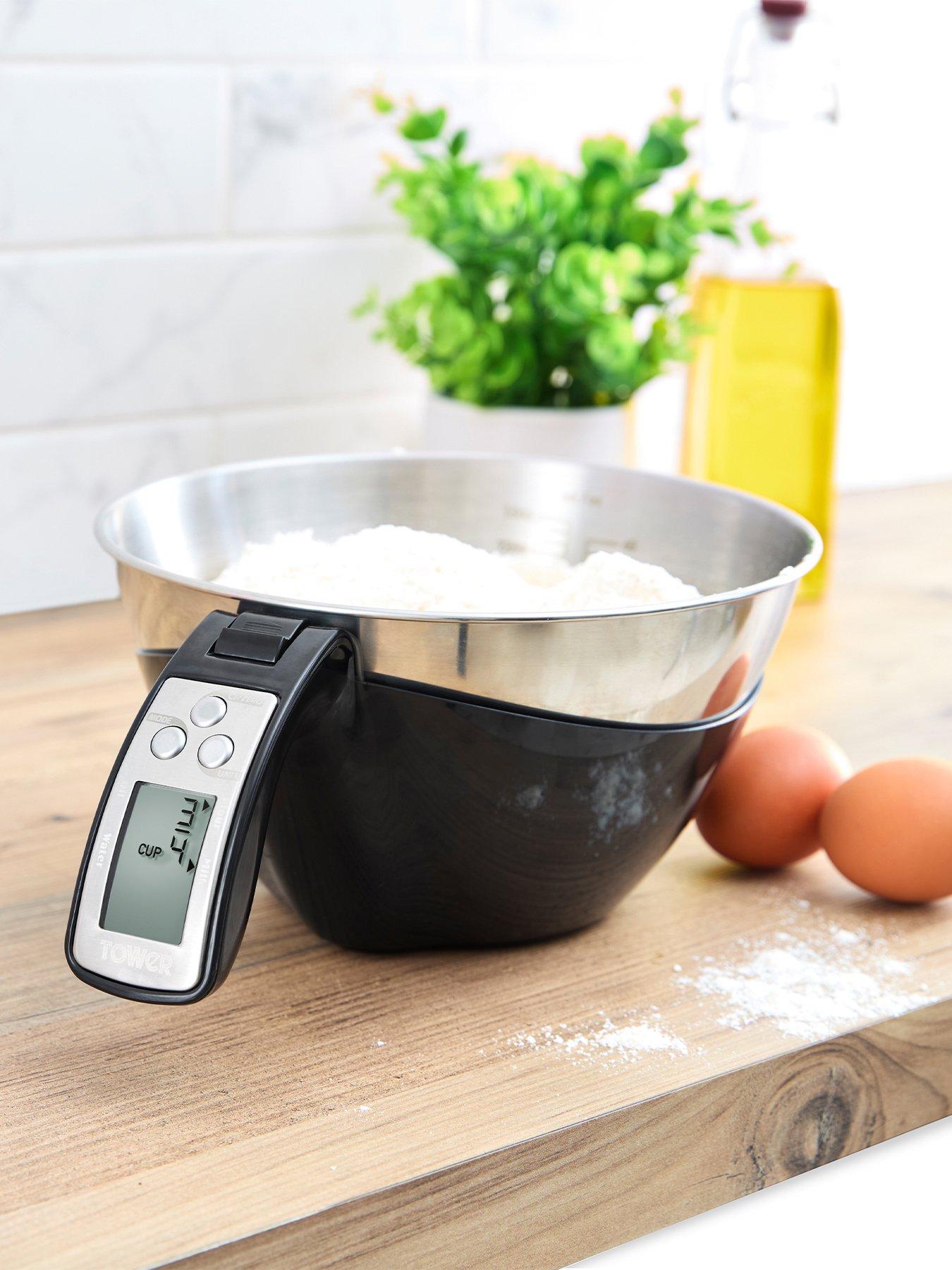 Tower 3-in-1 Digital Jug Scale With 1.5l Bowl, Black