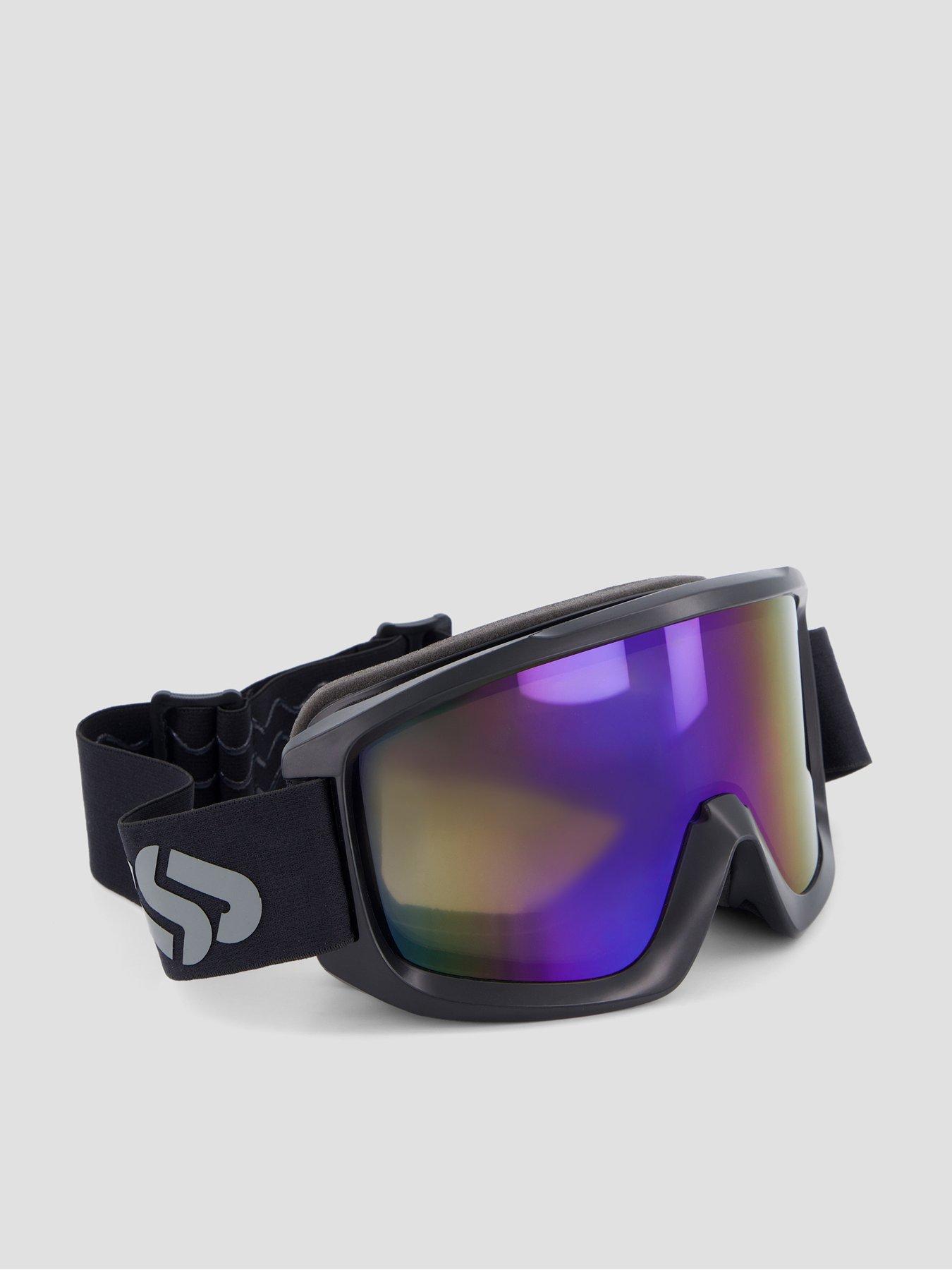 Image 2 of 4 of Jack & Jones Mens Wind Wraparound Mirrored Ski Goggles - Black