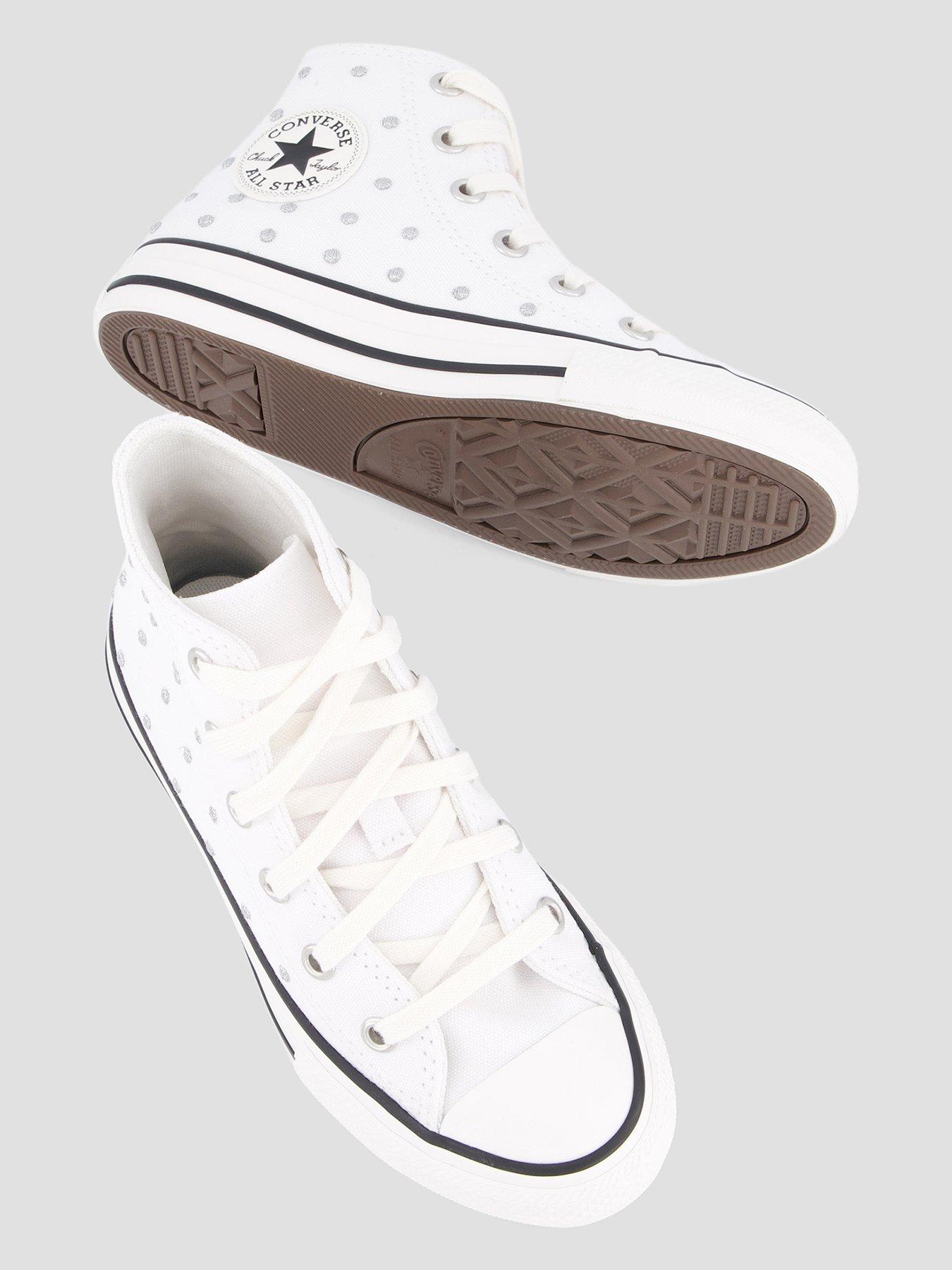 Image 3 of 7 of Converse Kids Hi-top Lace-up Chuck Taylor Trainers - White