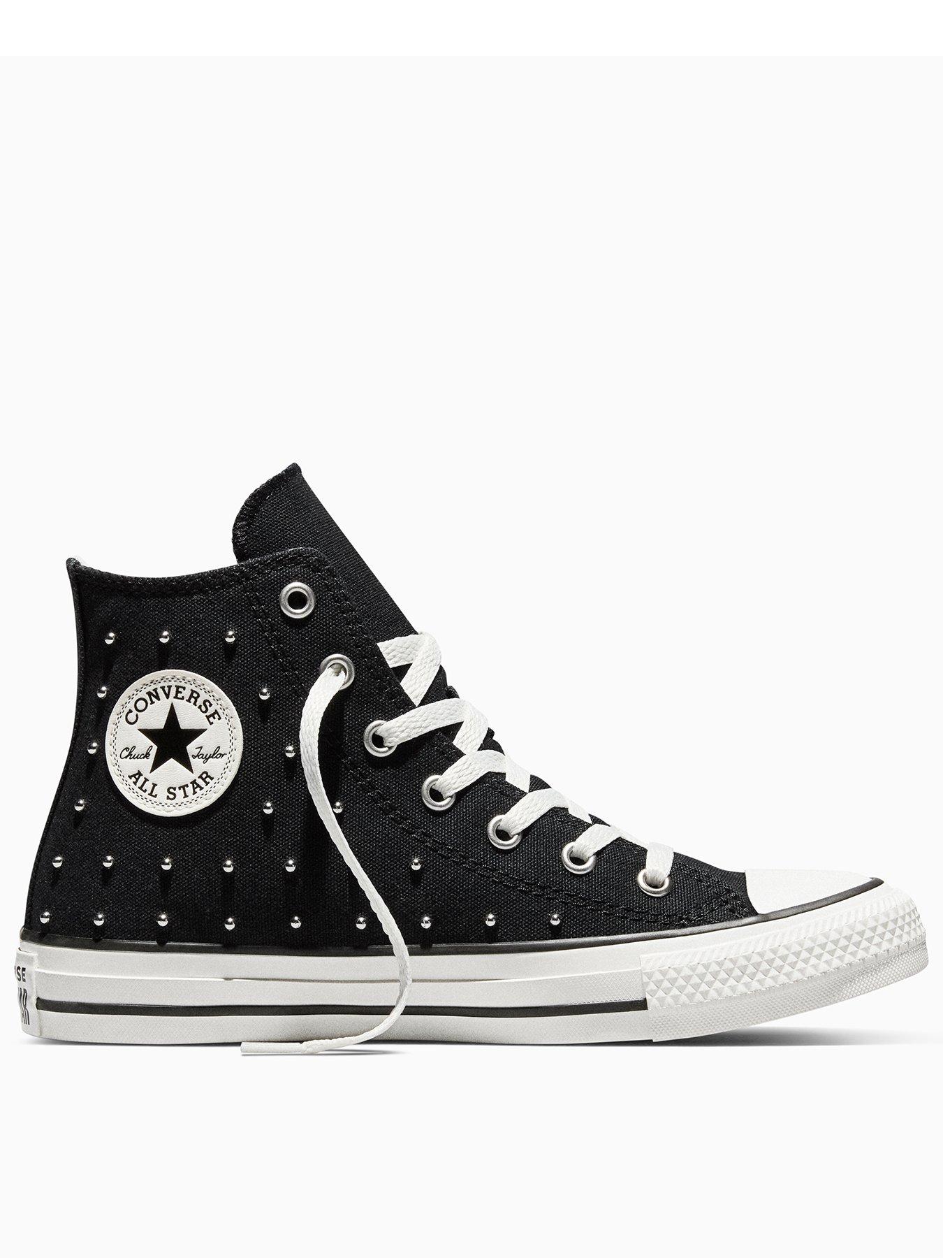 Converse - Chuck Taylor All Star High Studded - Junior Trainers - Black - Size 3 - Image 2