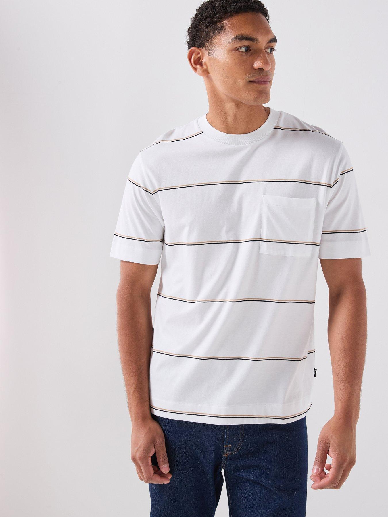 BOSS C-Tigerman 02 Global Stripe Pocket T-Shirt - White