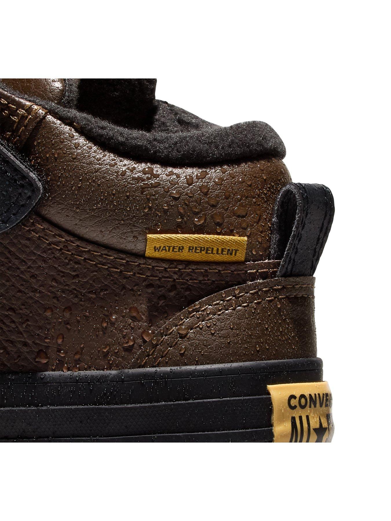 Image 5 of 5 of Converse Boys Hi-Top Water-Repellent Strap Boot Trainers - Brown