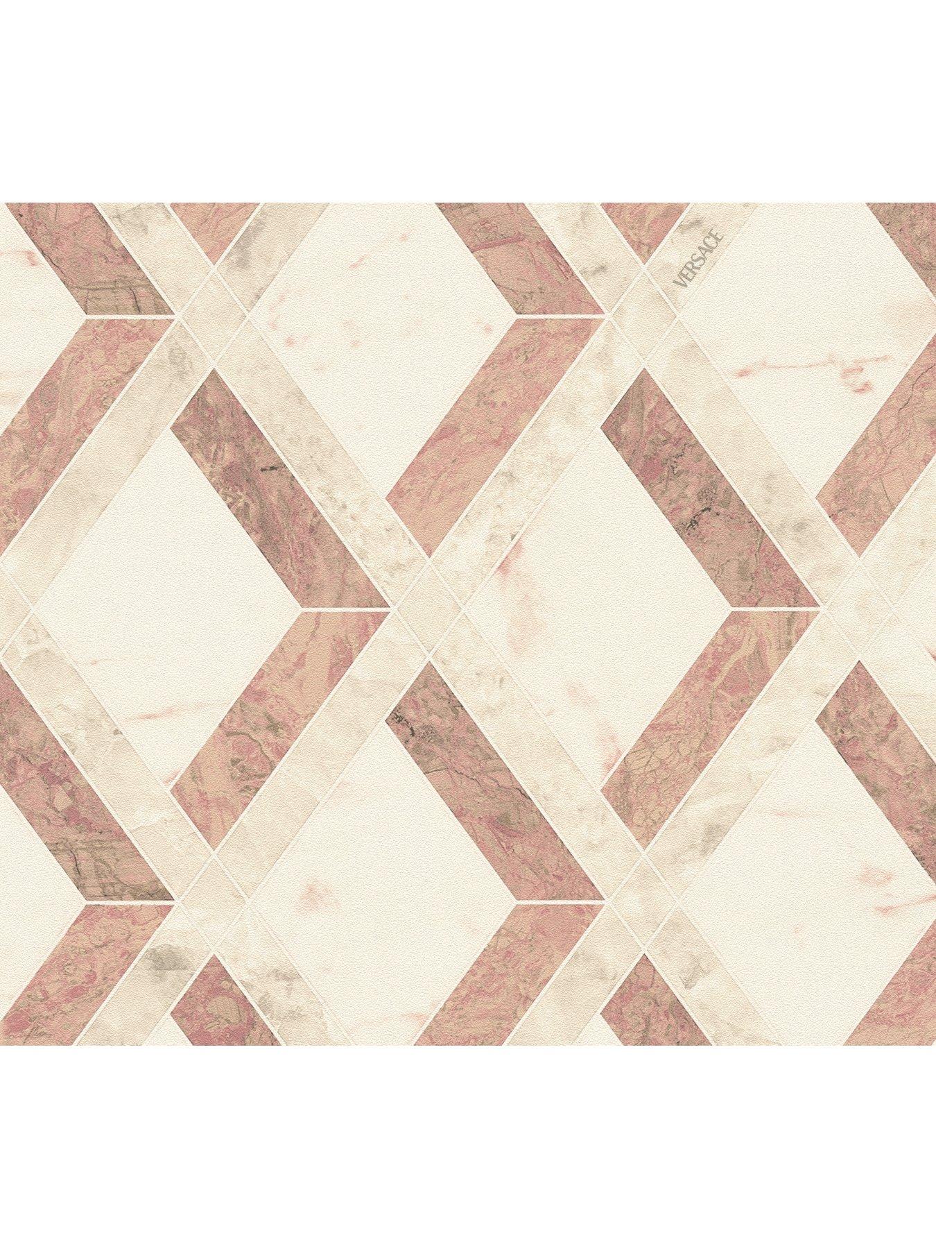 Image 4 of 5 of Versace Lattice Rose Beige Cream