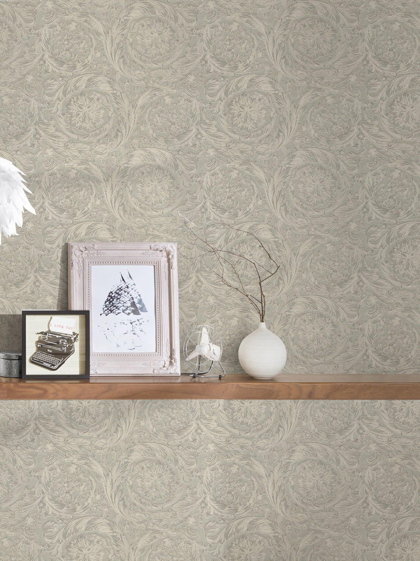 Image 1 of 4 of Versace Baroque Grey Beige