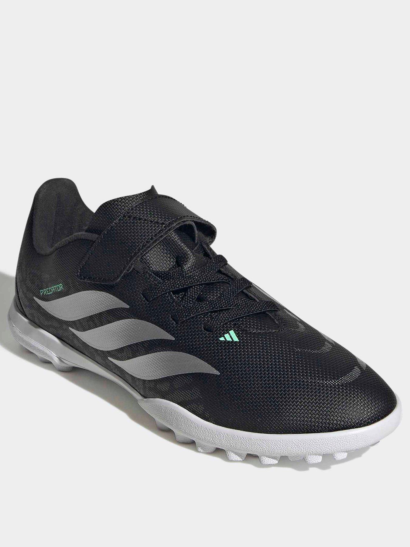 Image 2 of 6 of adidas Junior Predator Club Hook &amp; Loop Astro Turf Football Boots - Black/green
