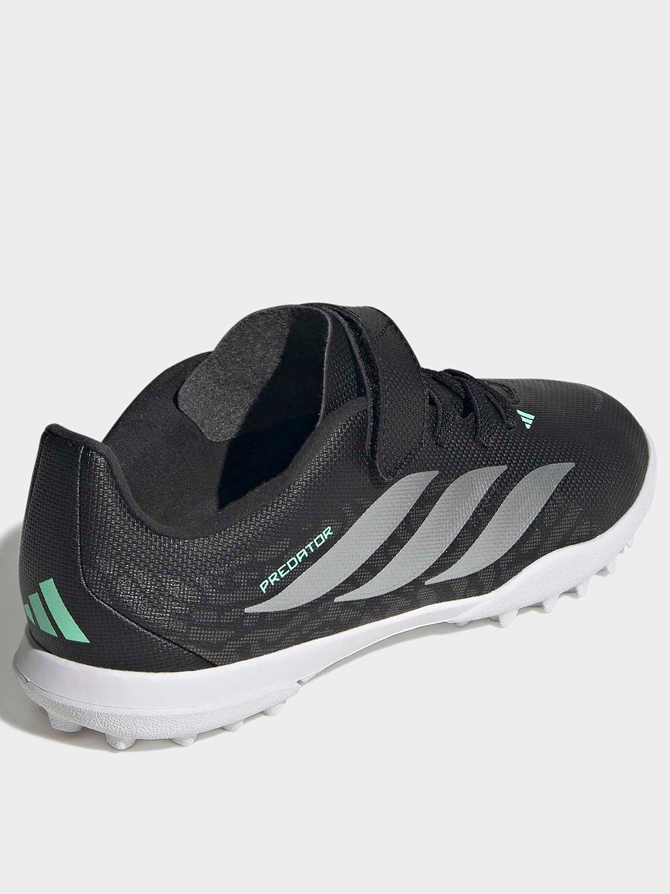 Image 3 of 6 of adidas Junior Predator Club Hook &amp; Loop Astro Turf Football Boots - Black/green