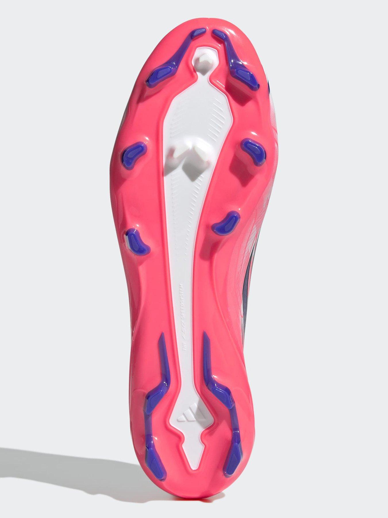 Image 5 of 7 of adidas Mens F50 Hyperfast League Laceless Firm Ground Football Boots - White