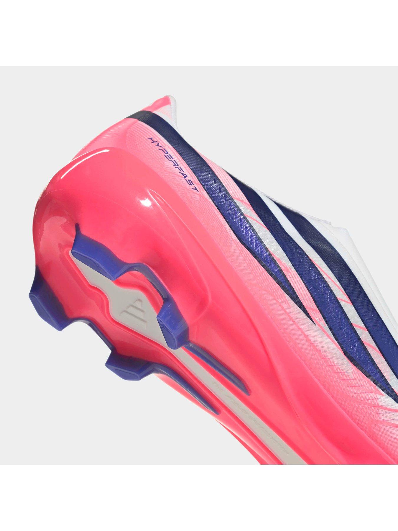 Image 6 of 7 of adidas Mens F50 Hyperfast League Laceless Firm Ground Football Boots - White