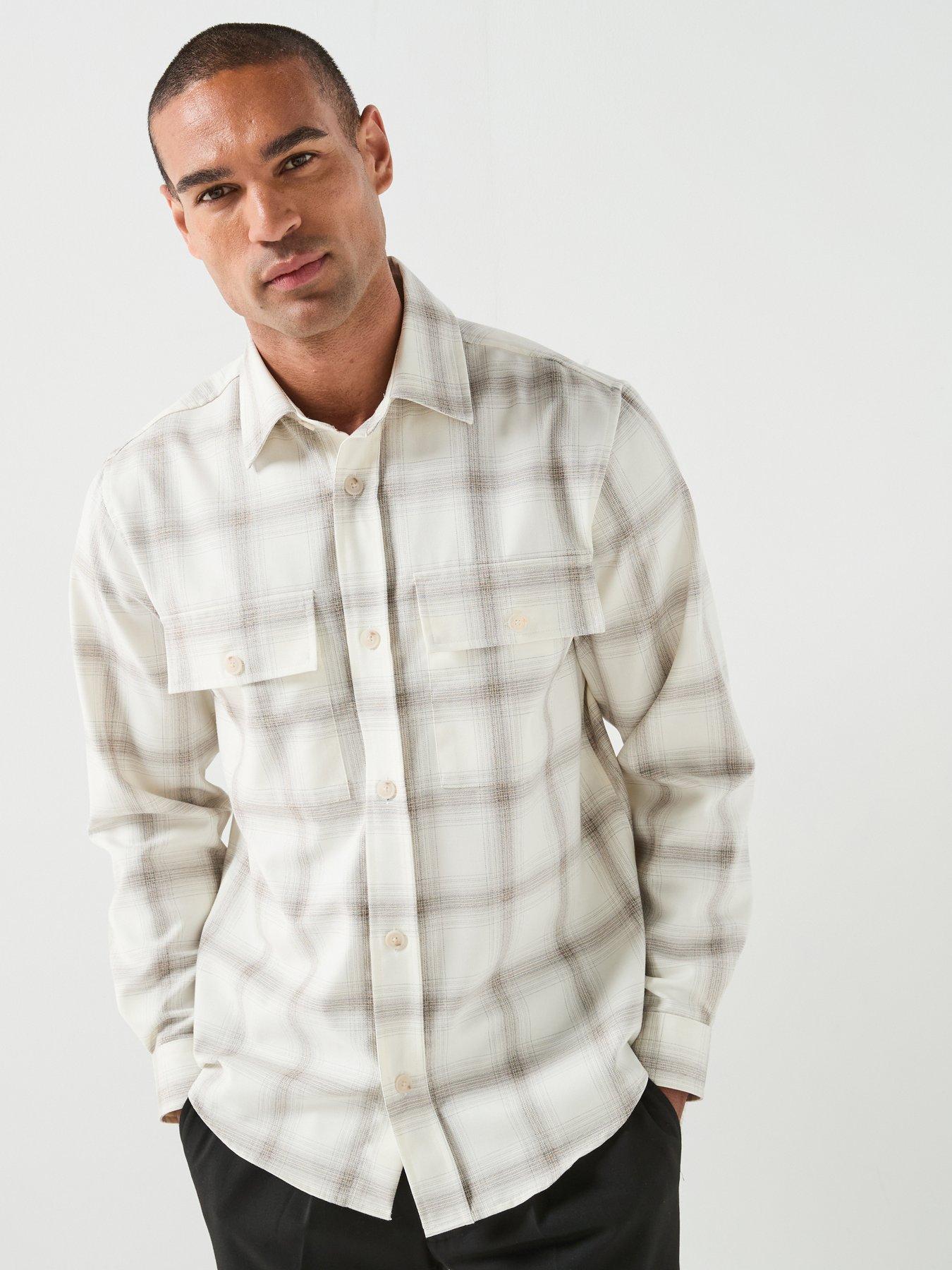 BOSS Boss C-owen-k-2pp-263 Check Relaxed Fit Overshirt - Open White
