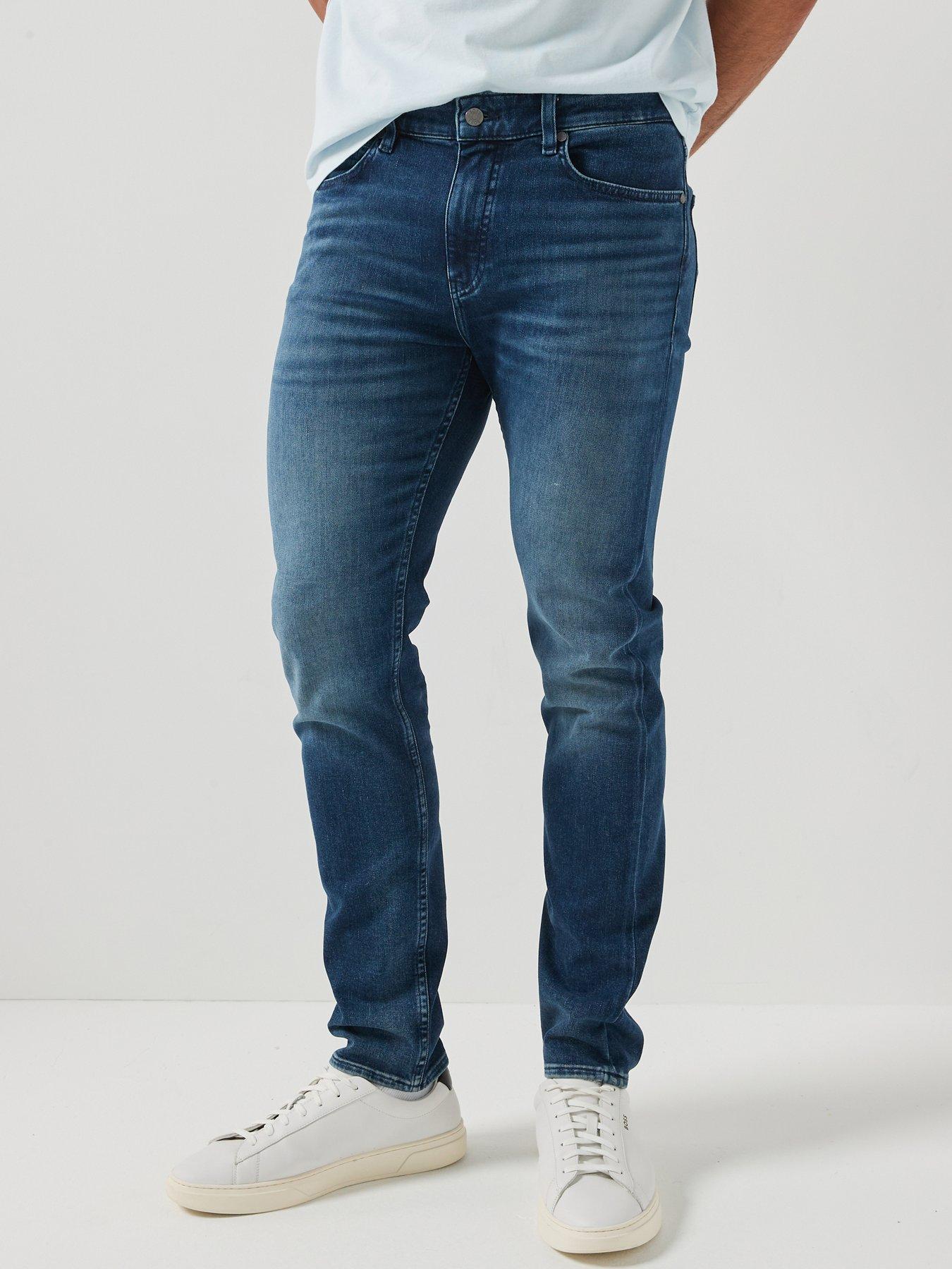 BOSS C-Delaware Slim Fit Jeans, Bright Blue, Size 38R, Men