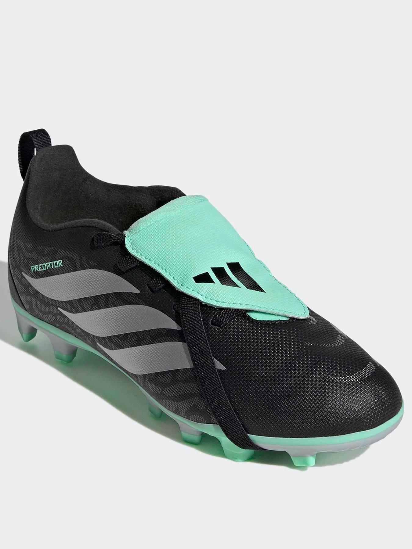 Image 2 of 6 of adidas Junior Predator Club Folded Tongue Firm Ground Football Boots - Black/green