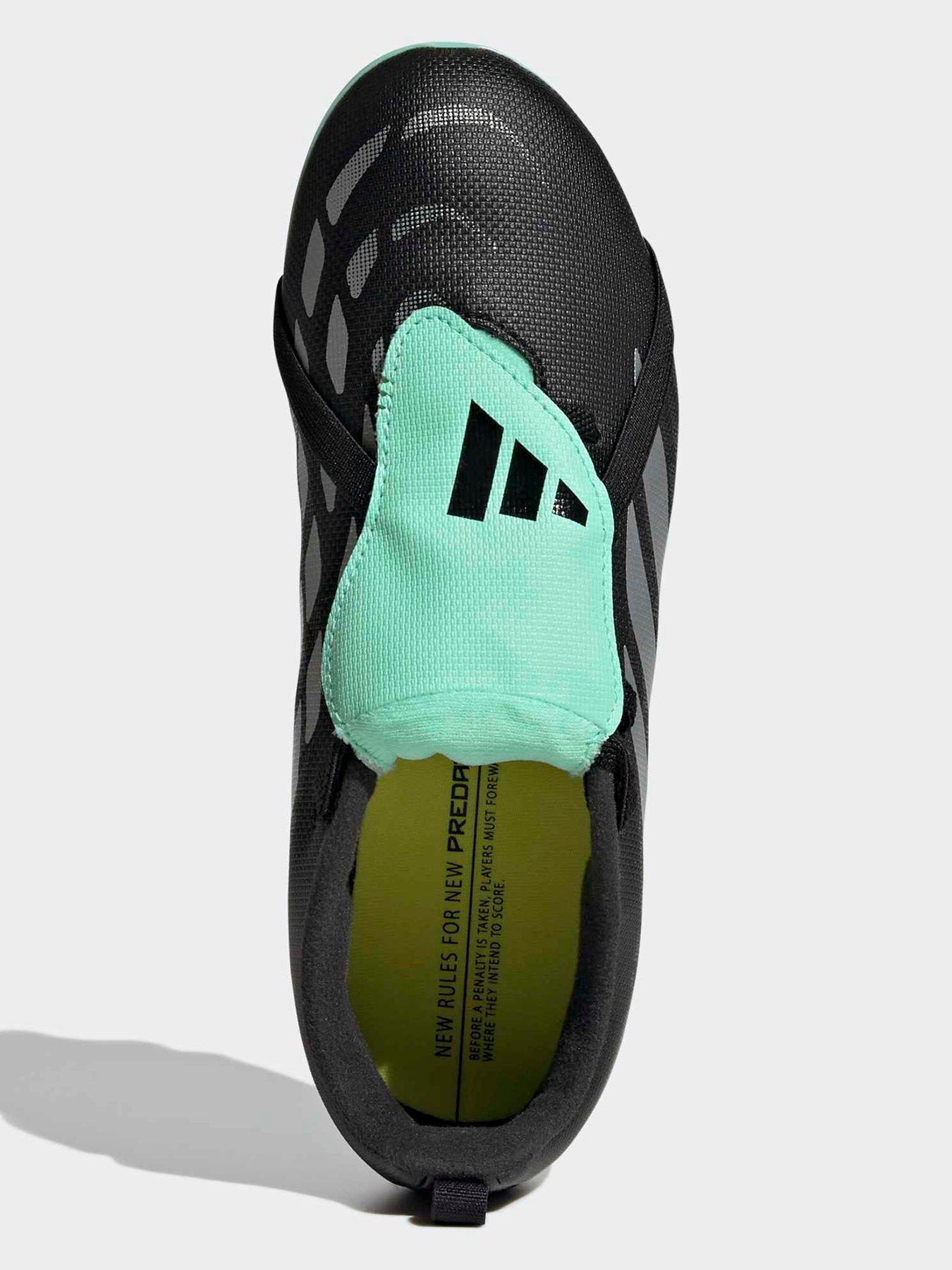 Image 4 of 6 of adidas Junior Predator Club Folded Tongue Firm Ground Football Boots - Black/green