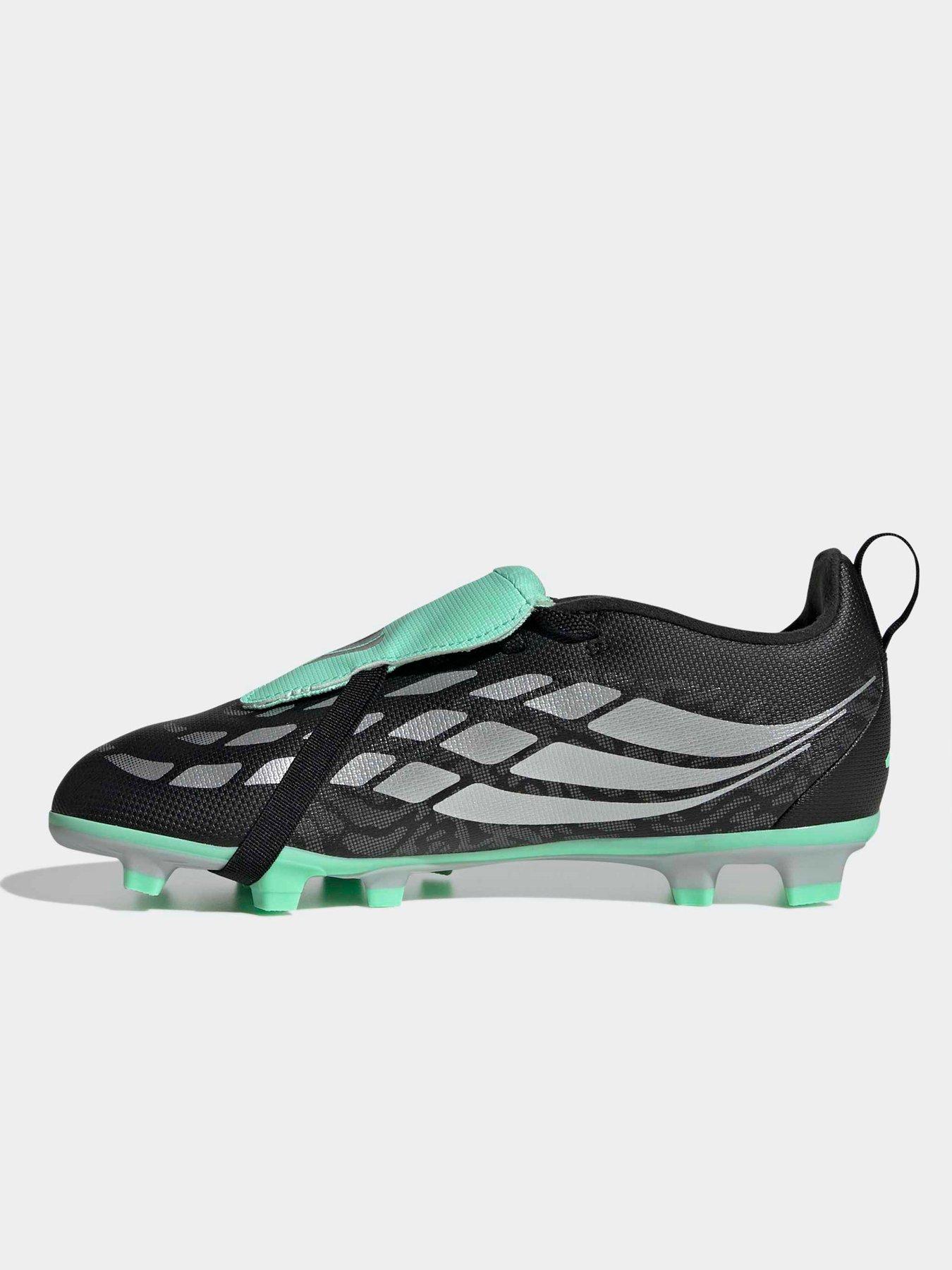 Image 6 of 6 of adidas Junior Predator Club Folded Tongue Firm Ground Football Boots - Black/green