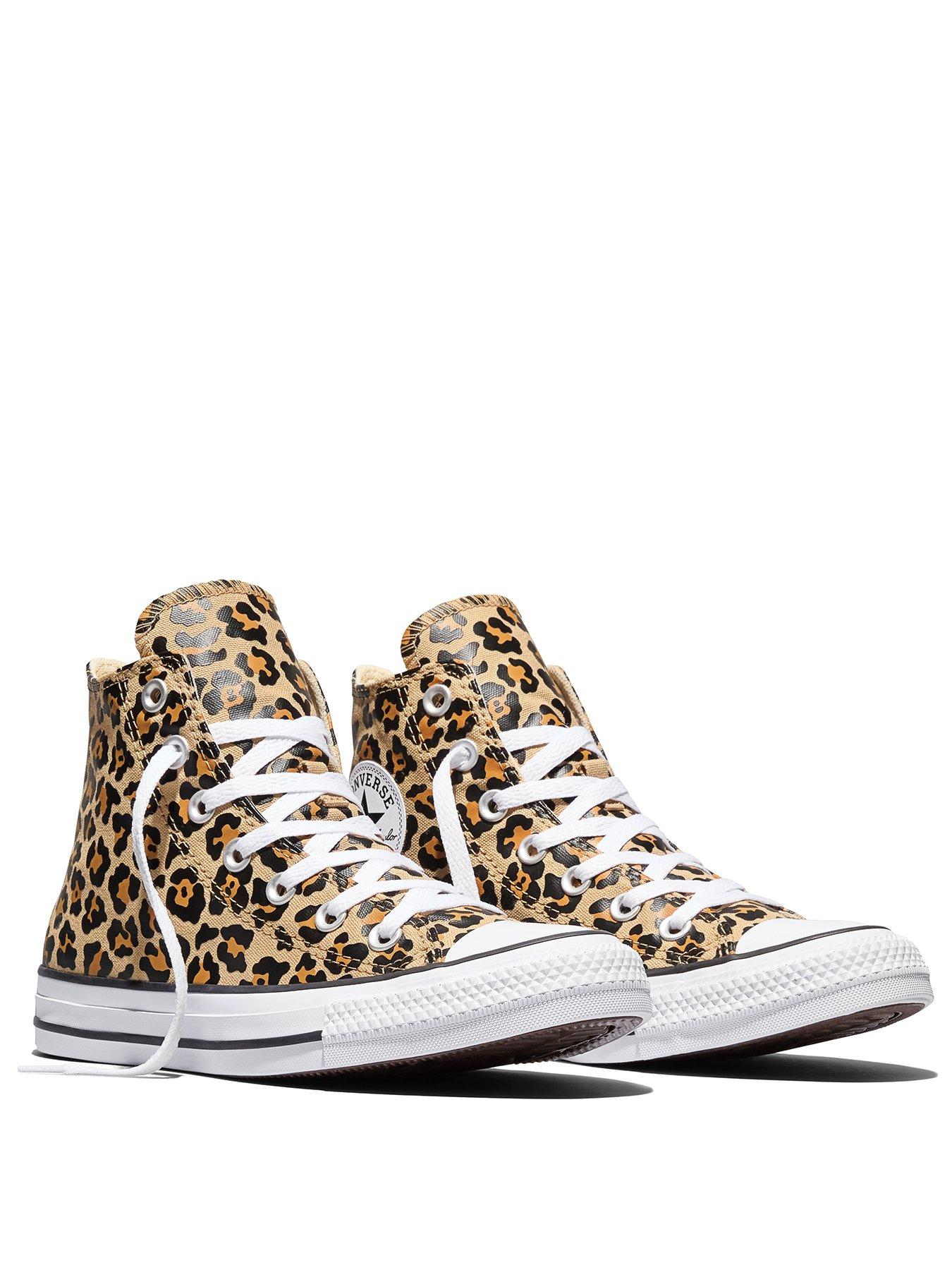 Image 2 of 5 of Converse Womens Chuck Taylor All Star Hi Animal Trainers - Brown