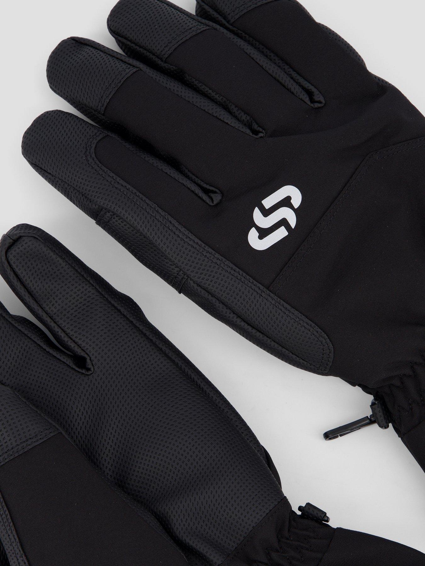 Image 3 of 4 of Jack & Jones Mens Peisey Long Cuff Elasticated Ski Gloves - Black