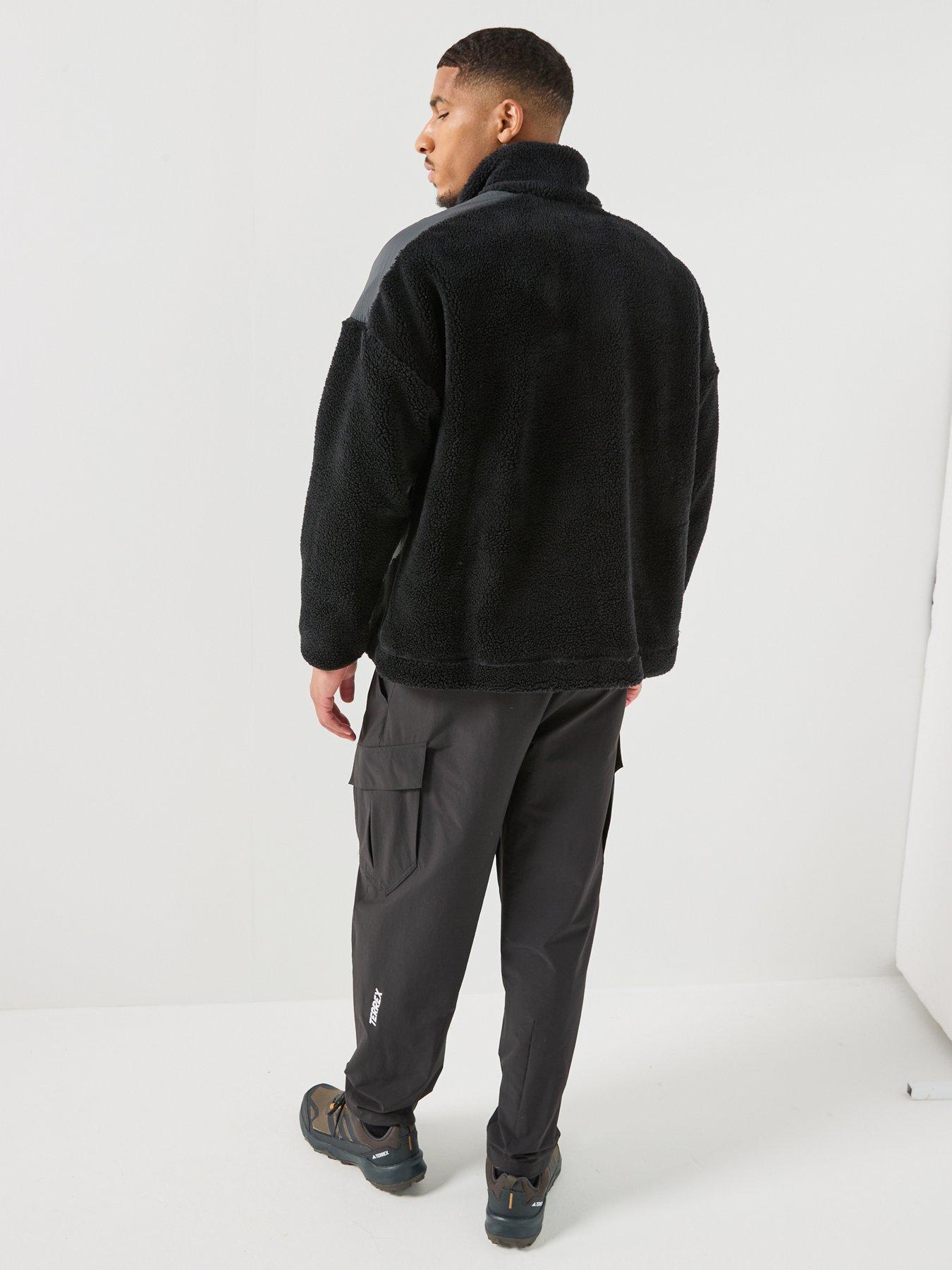Image 5 of 6 of adidas Terrex Mens Outdoor Xpl Snap Collar Fleece - Black
