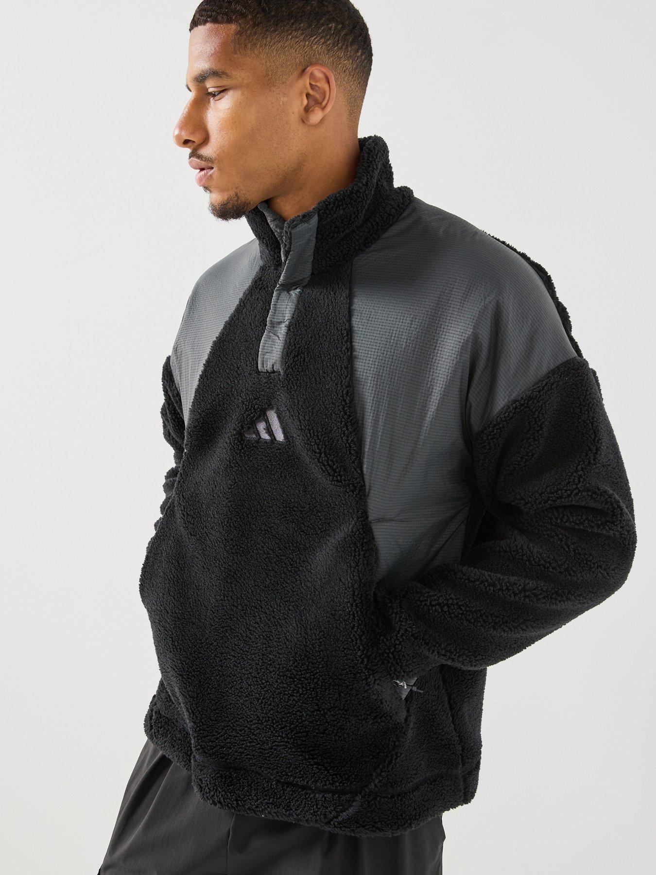 Image 6 of 6 of adidas Terrex Mens Outdoor Xpl Snap Collar Fleece - Black