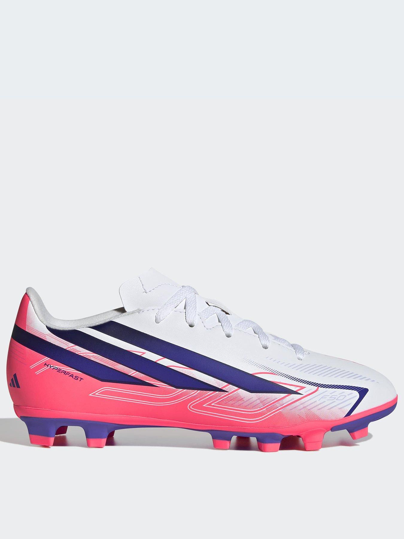 Adidas Junior F50 Hyperfast Club Firm Ground Football Boots - White