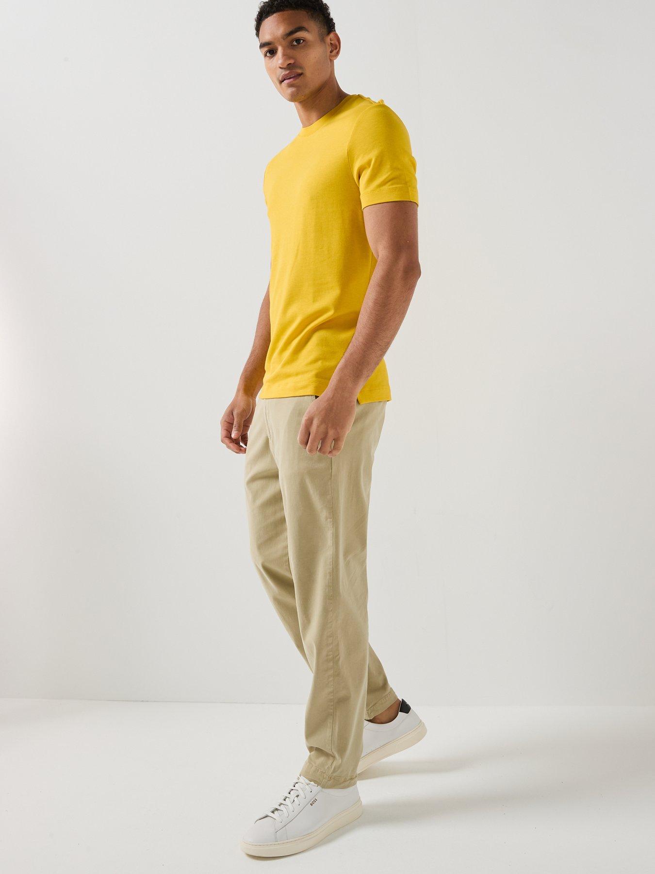 Image 3 of 5 of BOSS Pique Tab Logo T-Shirt - Medium Yellow