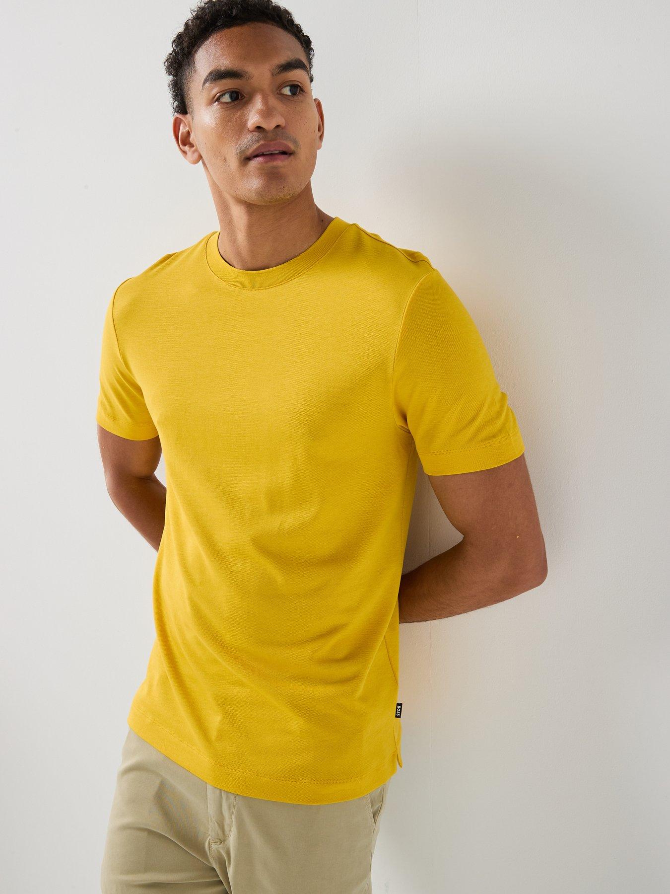 Image 5 of 5 of BOSS Pique Tab Logo T-Shirt - Medium Yellow