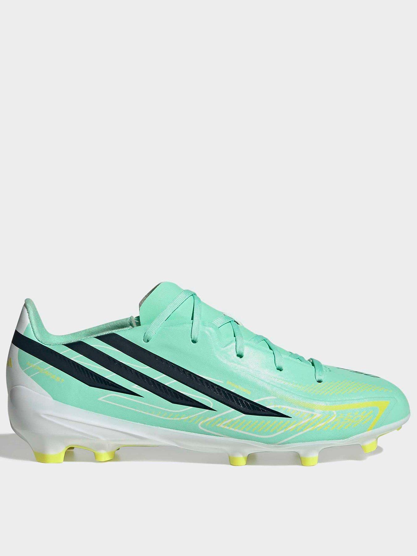 Adidas Boys Kids' F50 Hyperfast League Lace-Up Firm-Ground Football Boots - Mint/Black - 1 (33) - Image 3