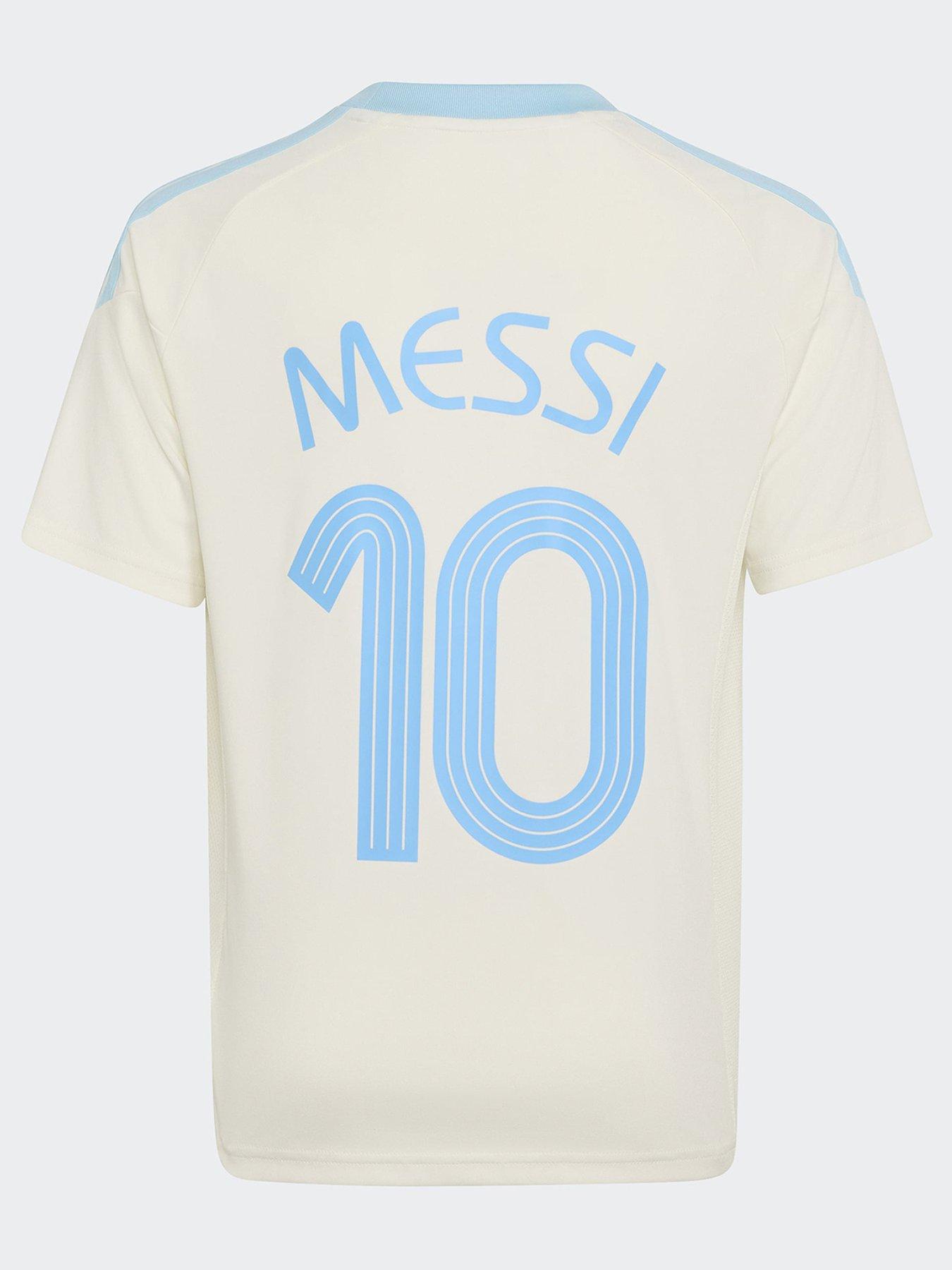 Image 2 of 4 of adidas Junior Messi Tiro Jersey - White