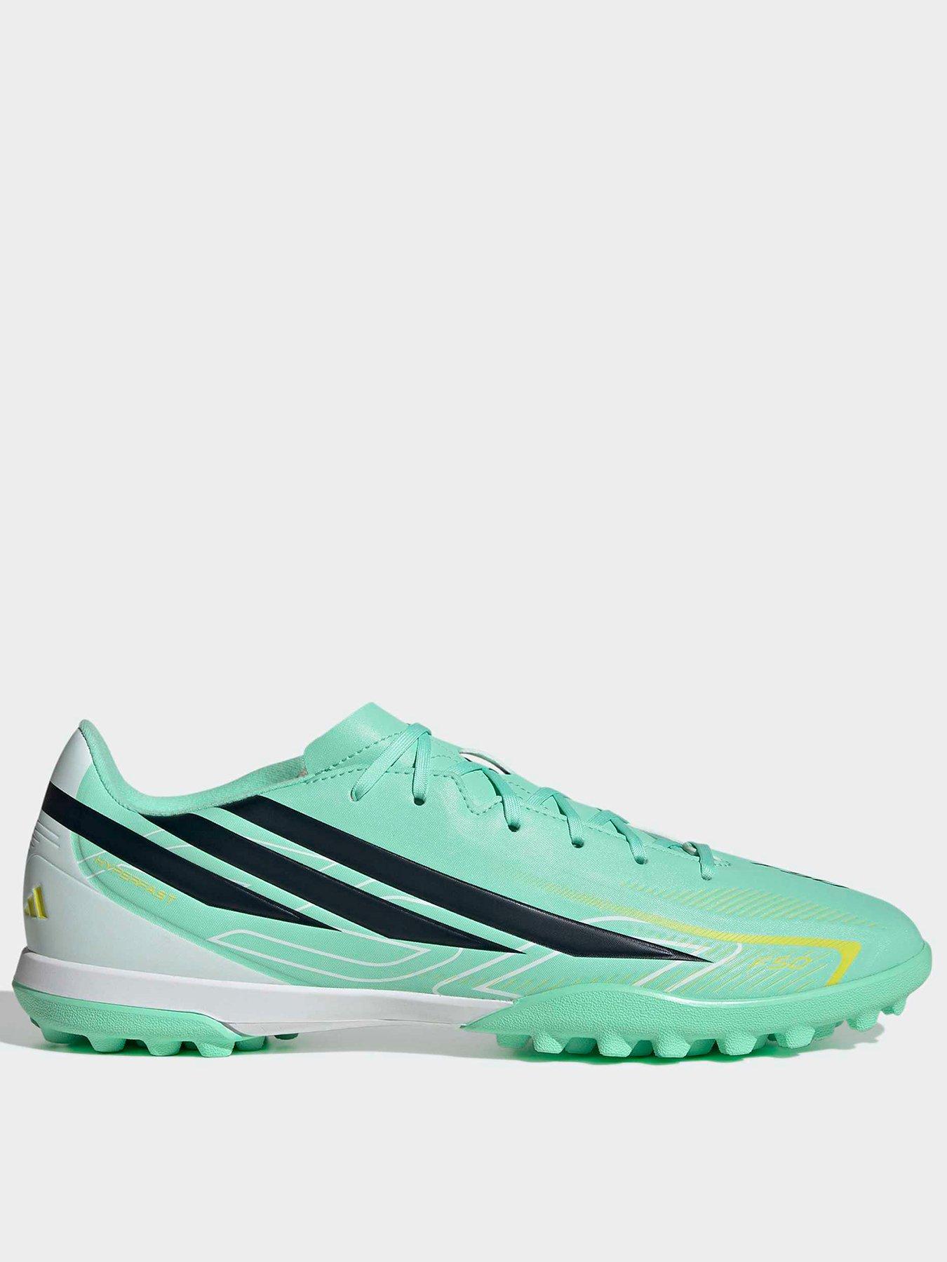 Image 1 of 6 of adidas Mens F50 Hyperfast Club Astro Turf Football Boots - Green/navy