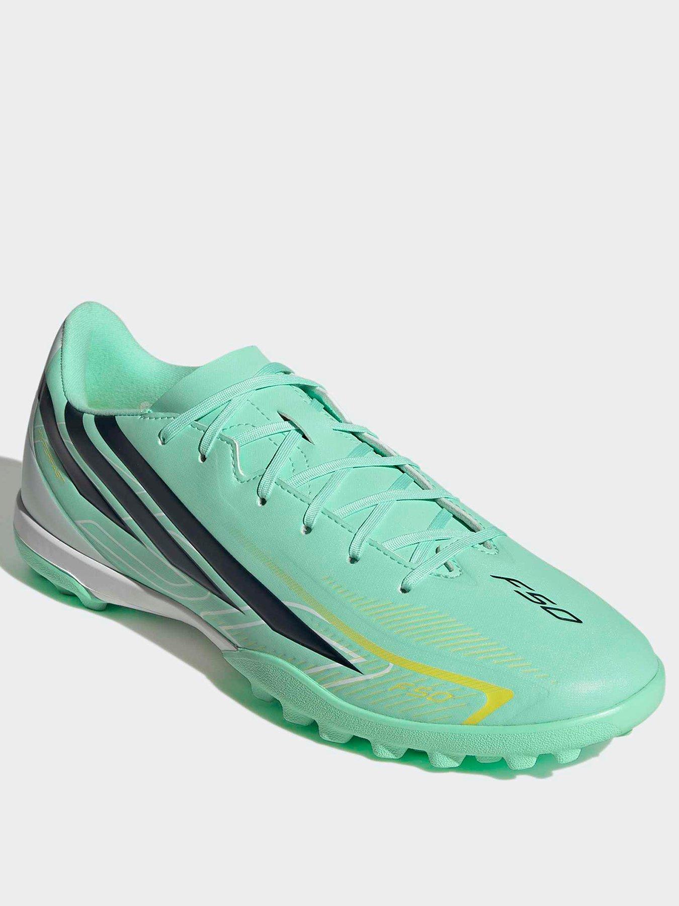 Image 2 of 6 of adidas Mens F50 Hyperfast Club Astro Turf Football Boots - Green/navy