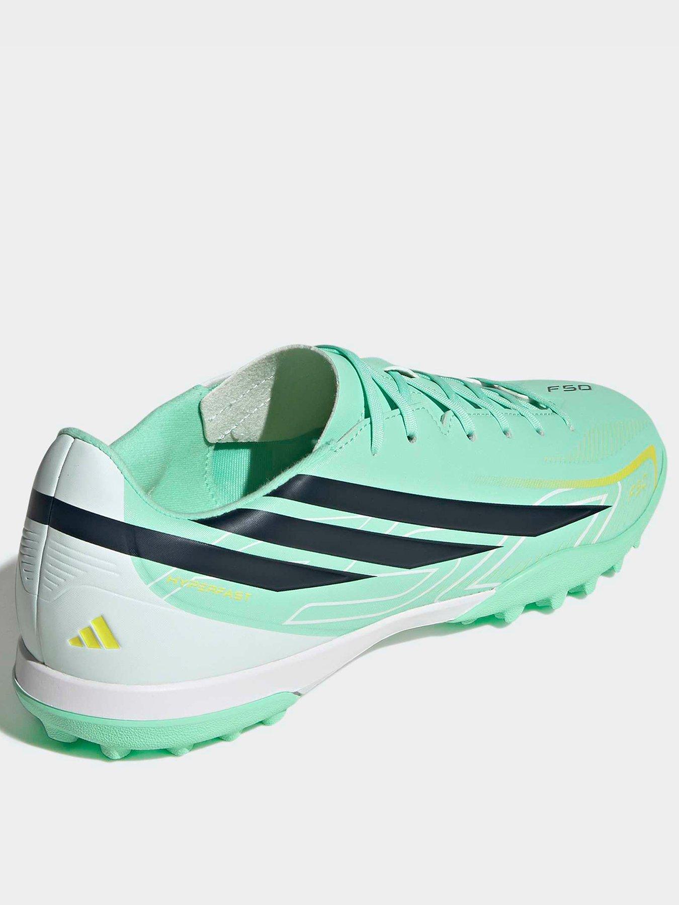 Image 3 of 6 of adidas Mens F50 Hyperfast Club Astro Turf Football Boots - Green/navy