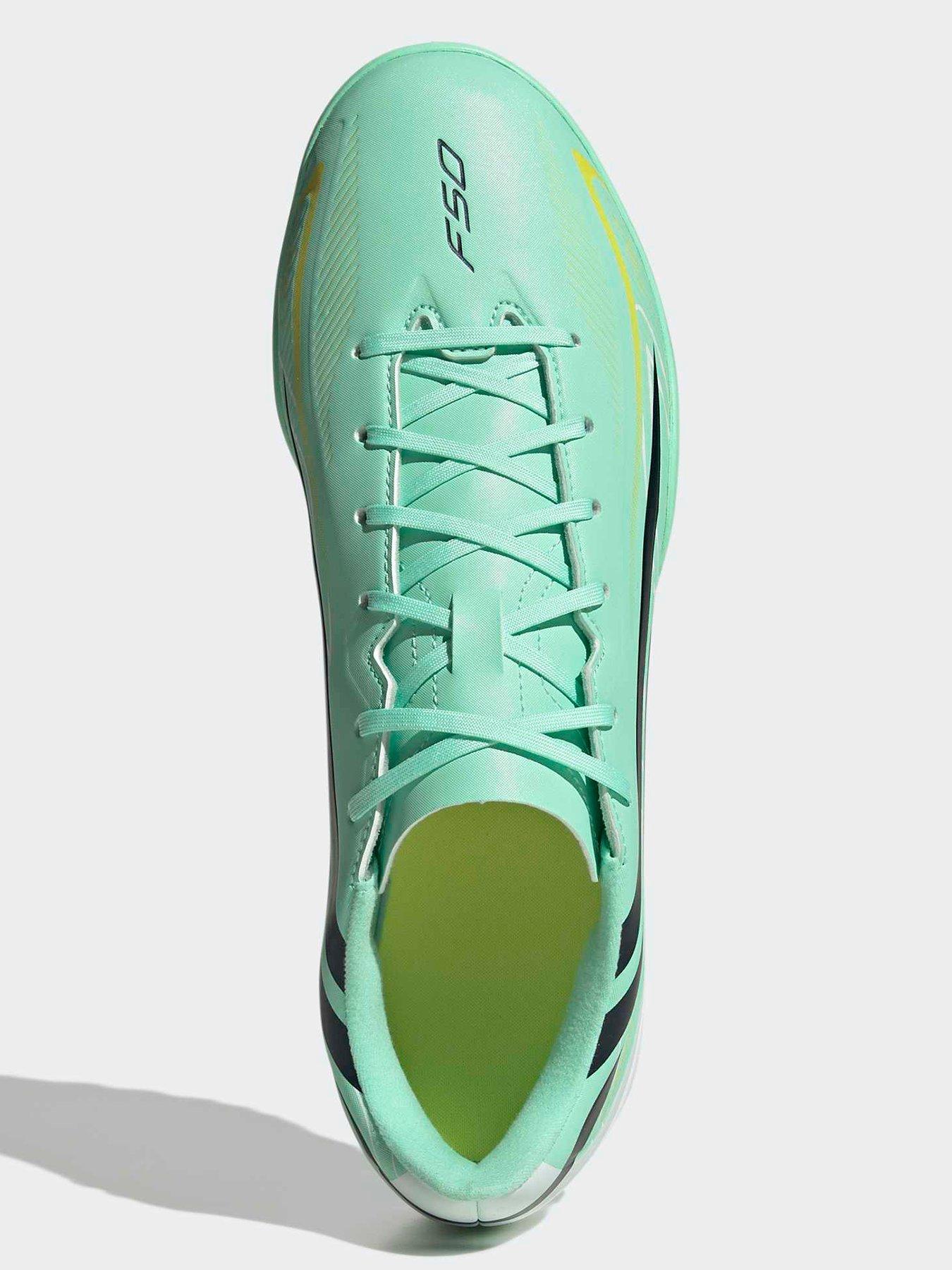 Image 4 of 6 of adidas Mens F50 Hyperfast Club Astro Turf Football Boots - Green/navy
