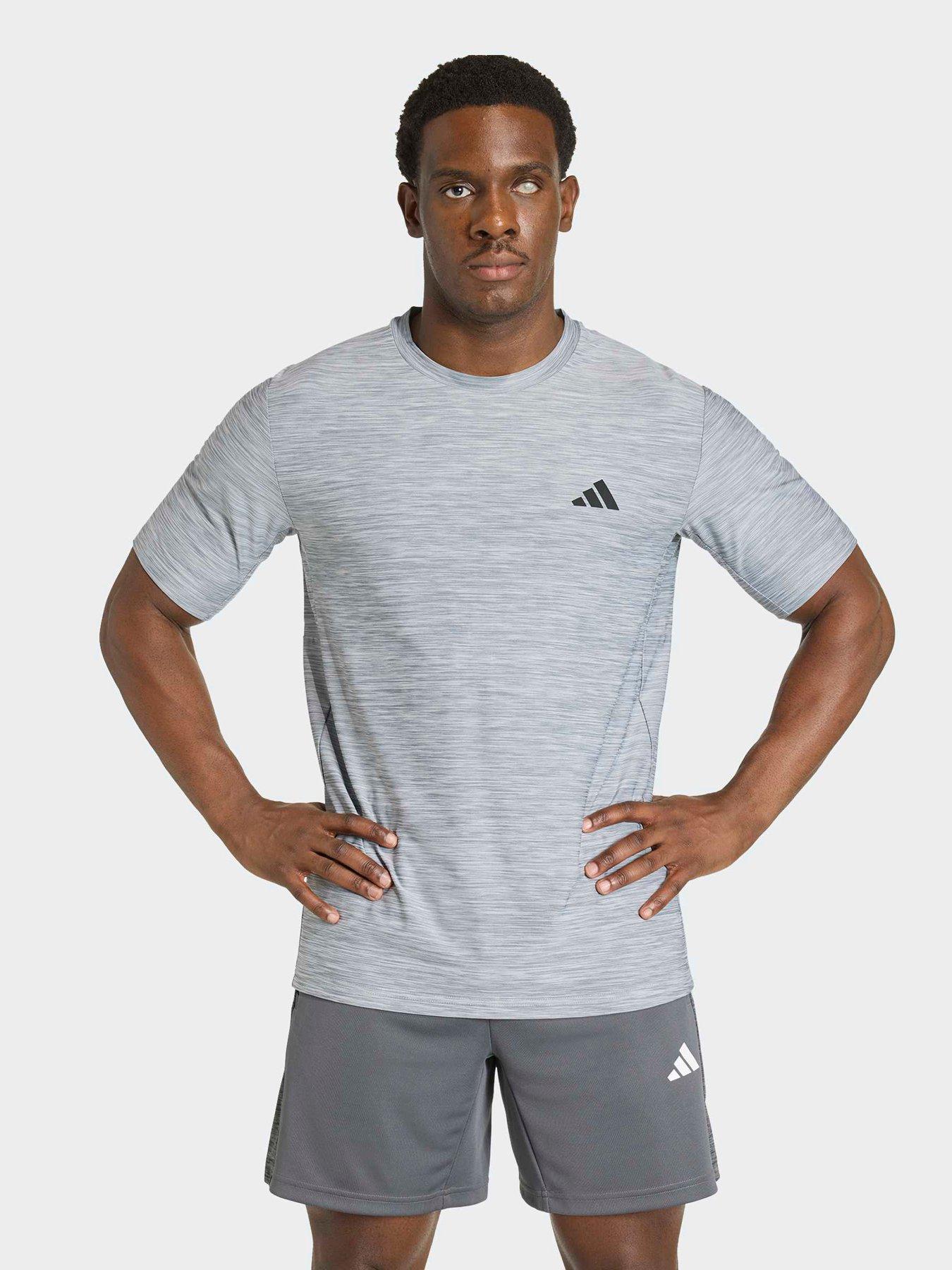 Image 1 of 5 of adidas Mens Training Workout Essentials T-shirt - Grey