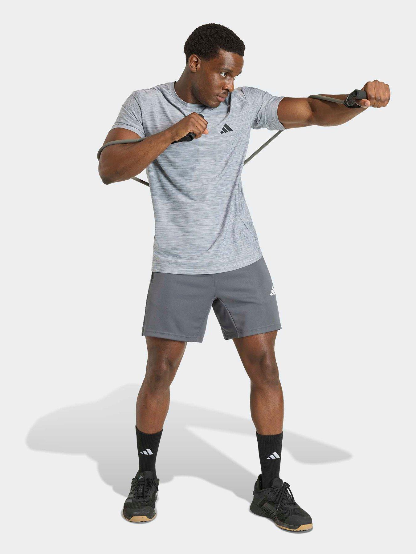 Image 3 of 5 of adidas Mens Training Workout Essentials T-shirt - Grey