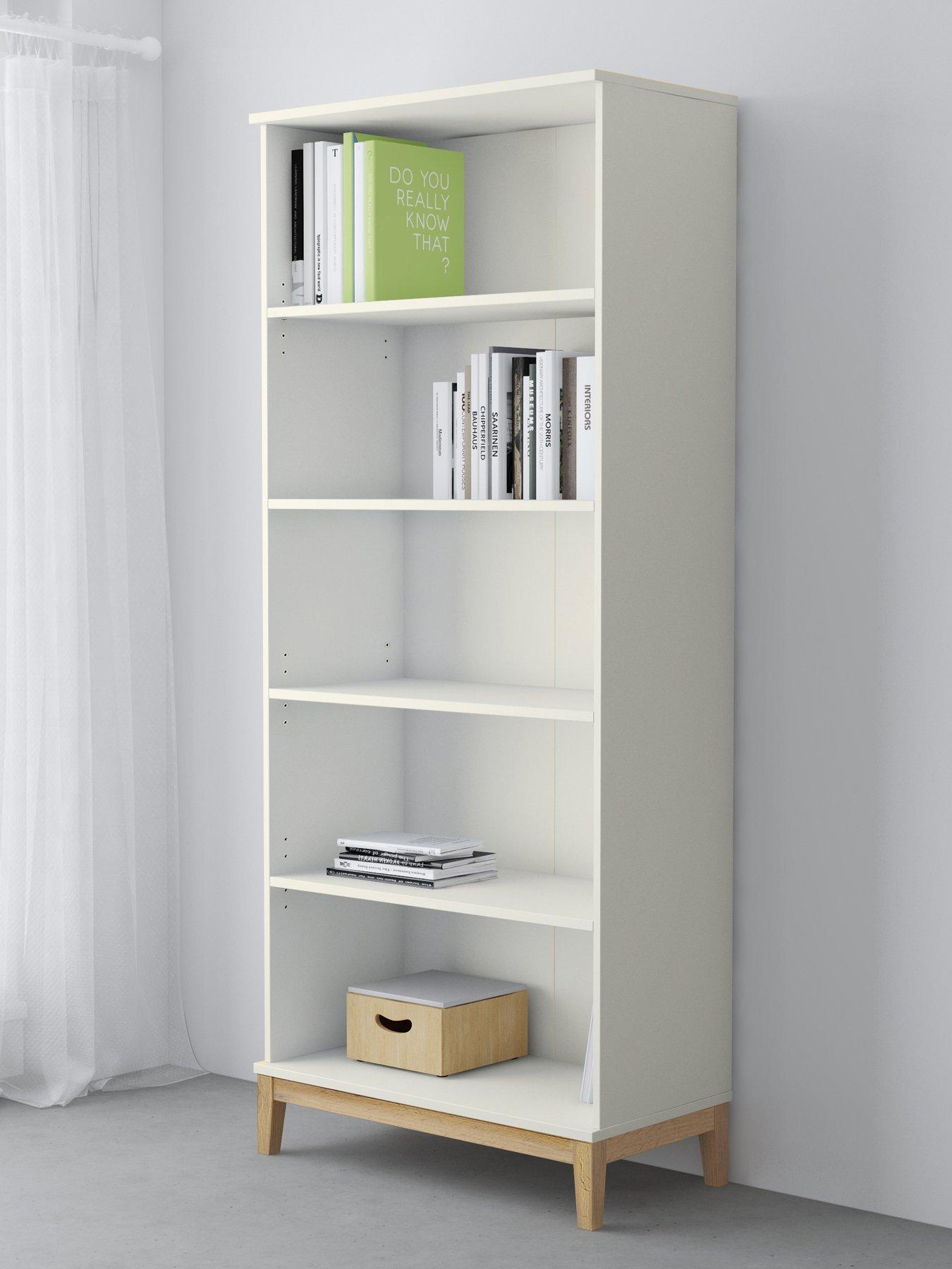 CosmoLiving by Cosmopolitan Pelle Bookcase With 4 Shelves - White