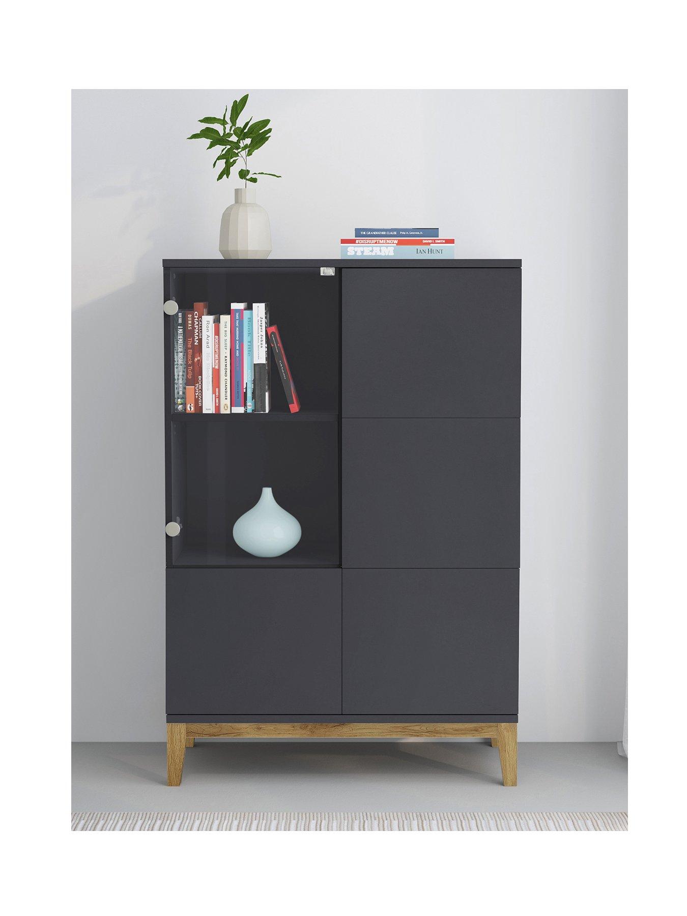 Image 2 of 7 of Dorel Home Pelle Cabinet - Grey