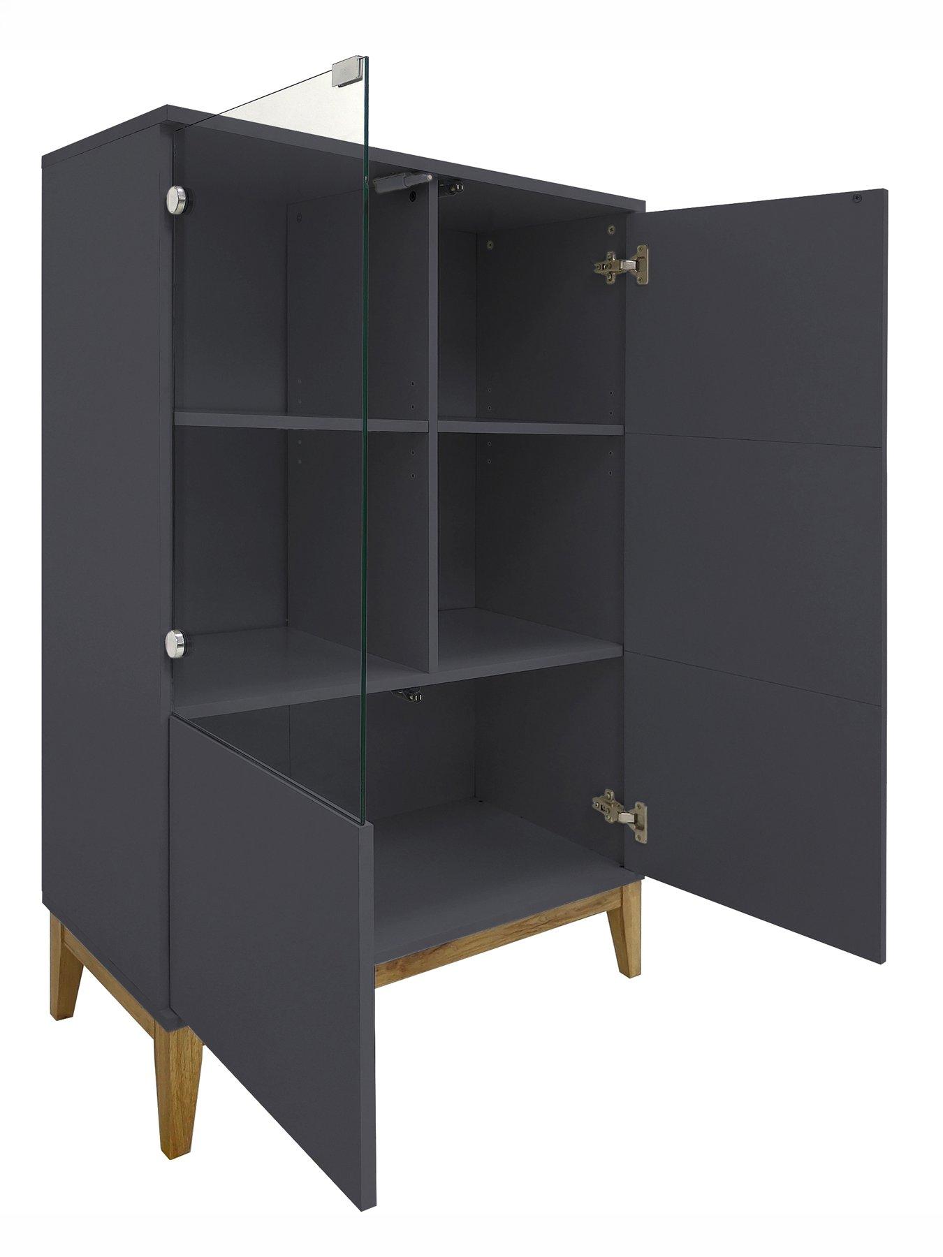 Image 5 of 7 of Dorel Home Pelle Cabinet - Grey