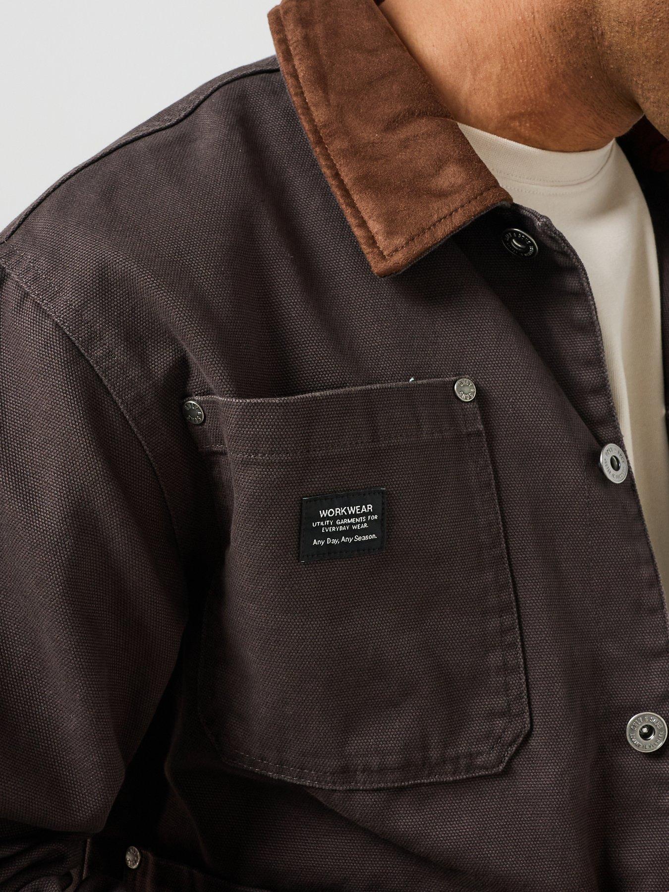 Image 4 of 6 of ONLY & SONS Ricky Cotton Jacket - Licorice