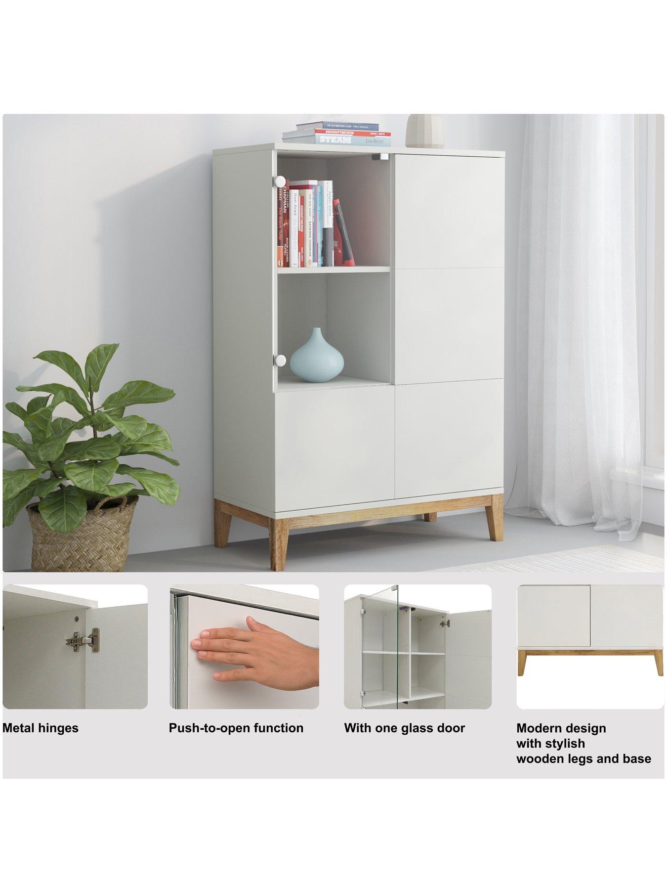 Image 7 of 7 of Dorel Home Pelle Cabinet - White