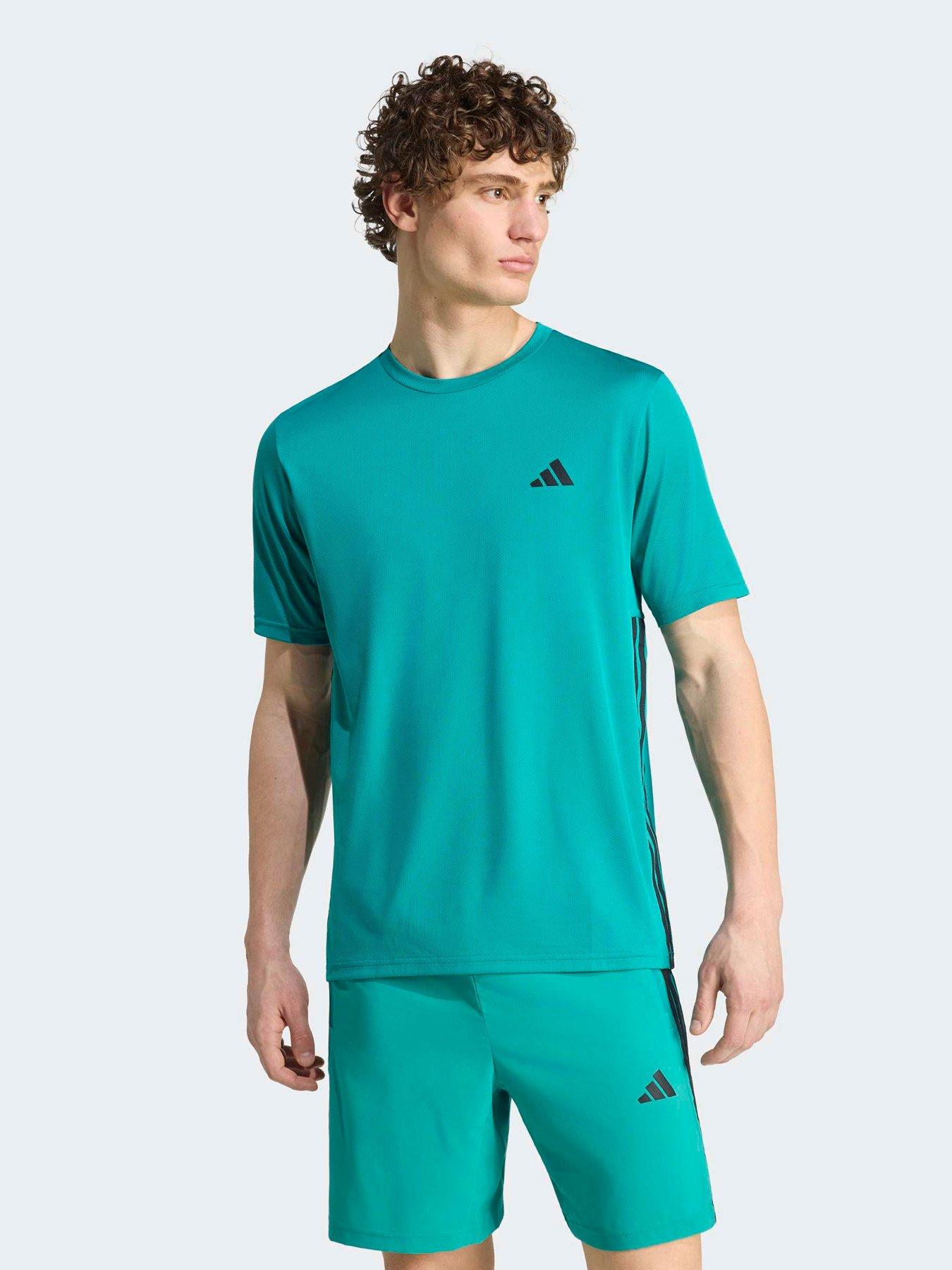 Image 3 of 5 of adidas Mens Training Workout Essentials T-shirt - Green
