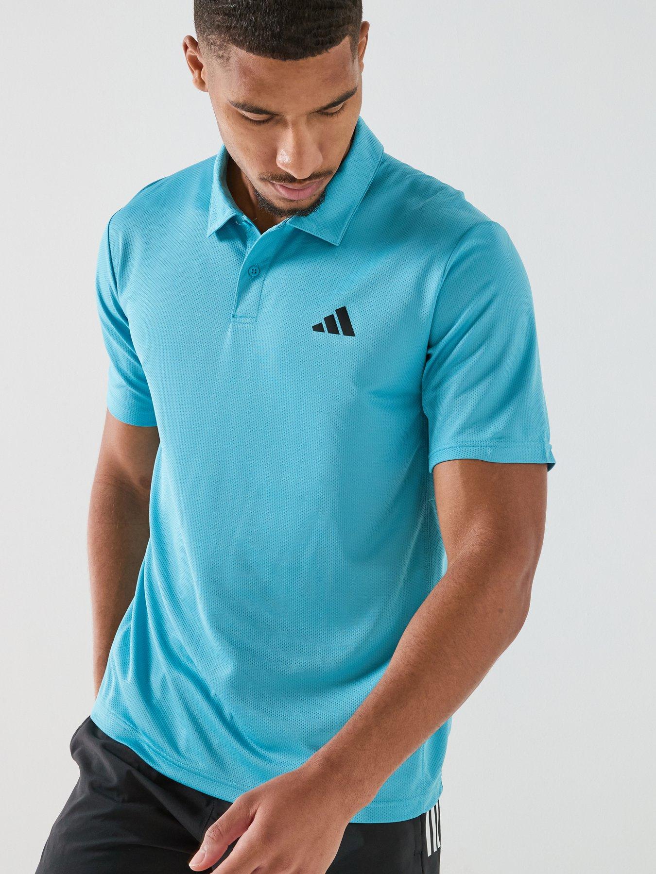 adidas Mens Training Workout Essentials Polo Shirt, Blue, Size 2Xl, Men