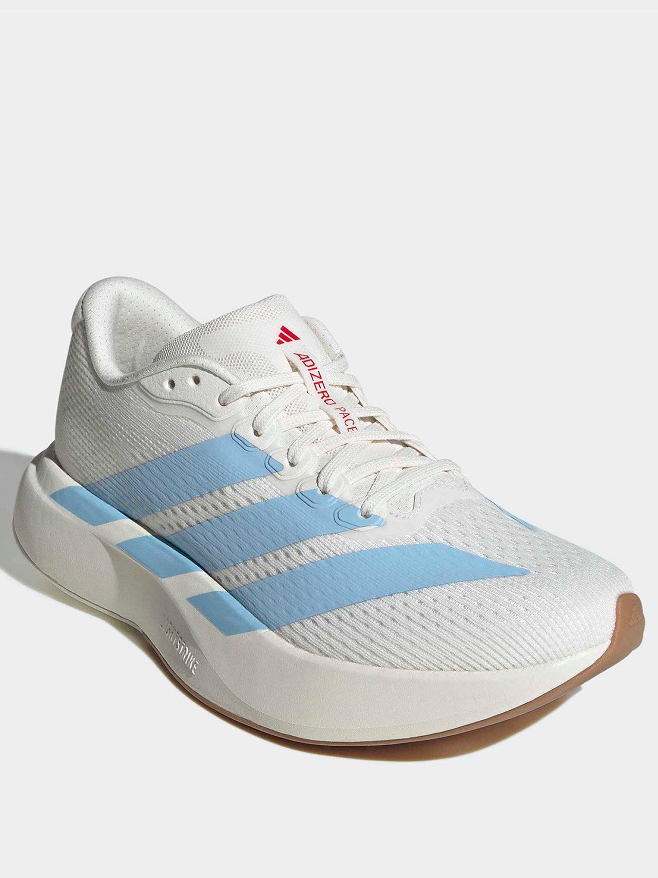 Image 2 of 6 of adidas Womens Adizero Pacer Trainer - White/ Blue