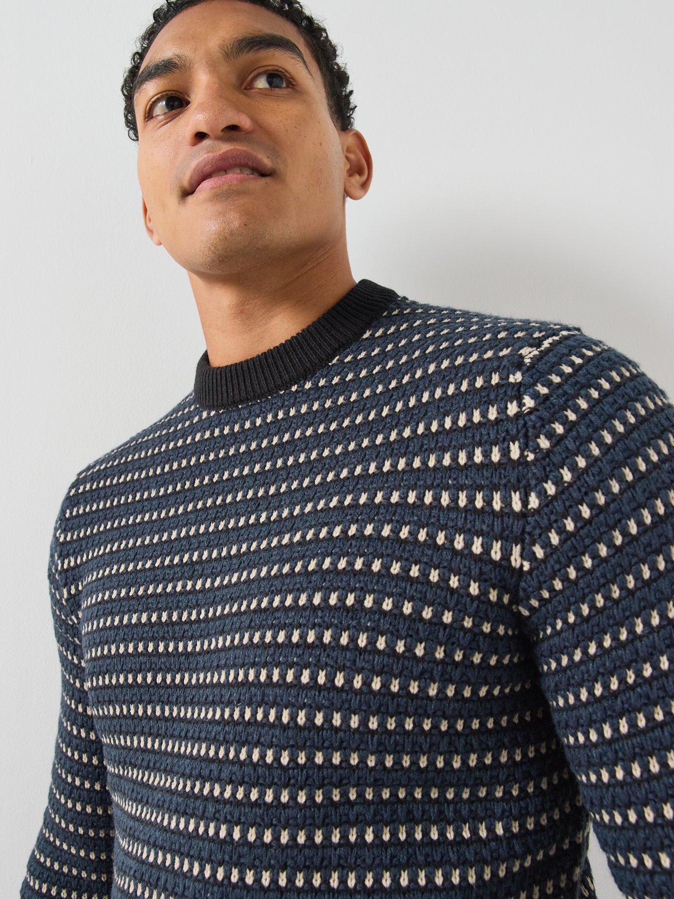 Image 5 of 5 of ONLY & SONS Mens Rofus Long Sleeve Knitted Crew Jumper - Black