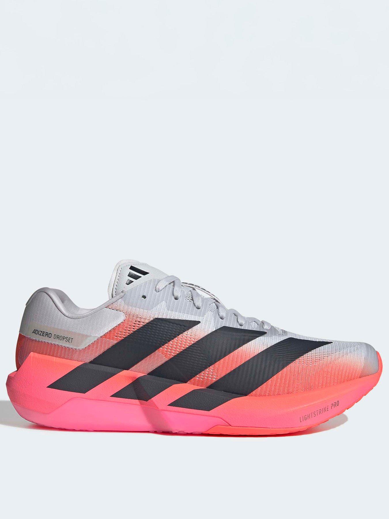 Adidas Men's Adizero Dropset Training Shoes - Grey/Turbo - 11 (46) - Image 2