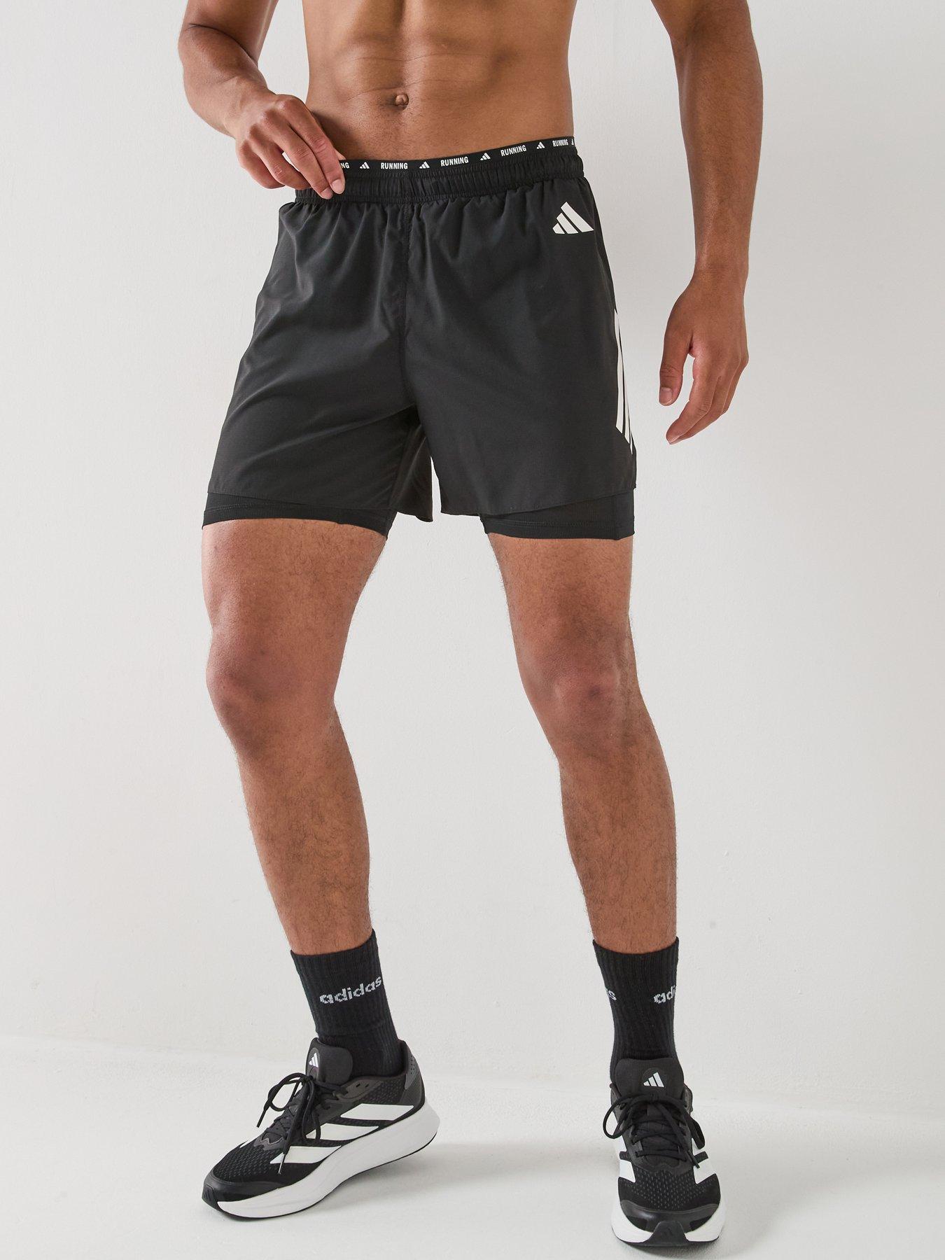 adidas Men's Adi365 Running Formotion 2-in-1 Running Shorts - Black