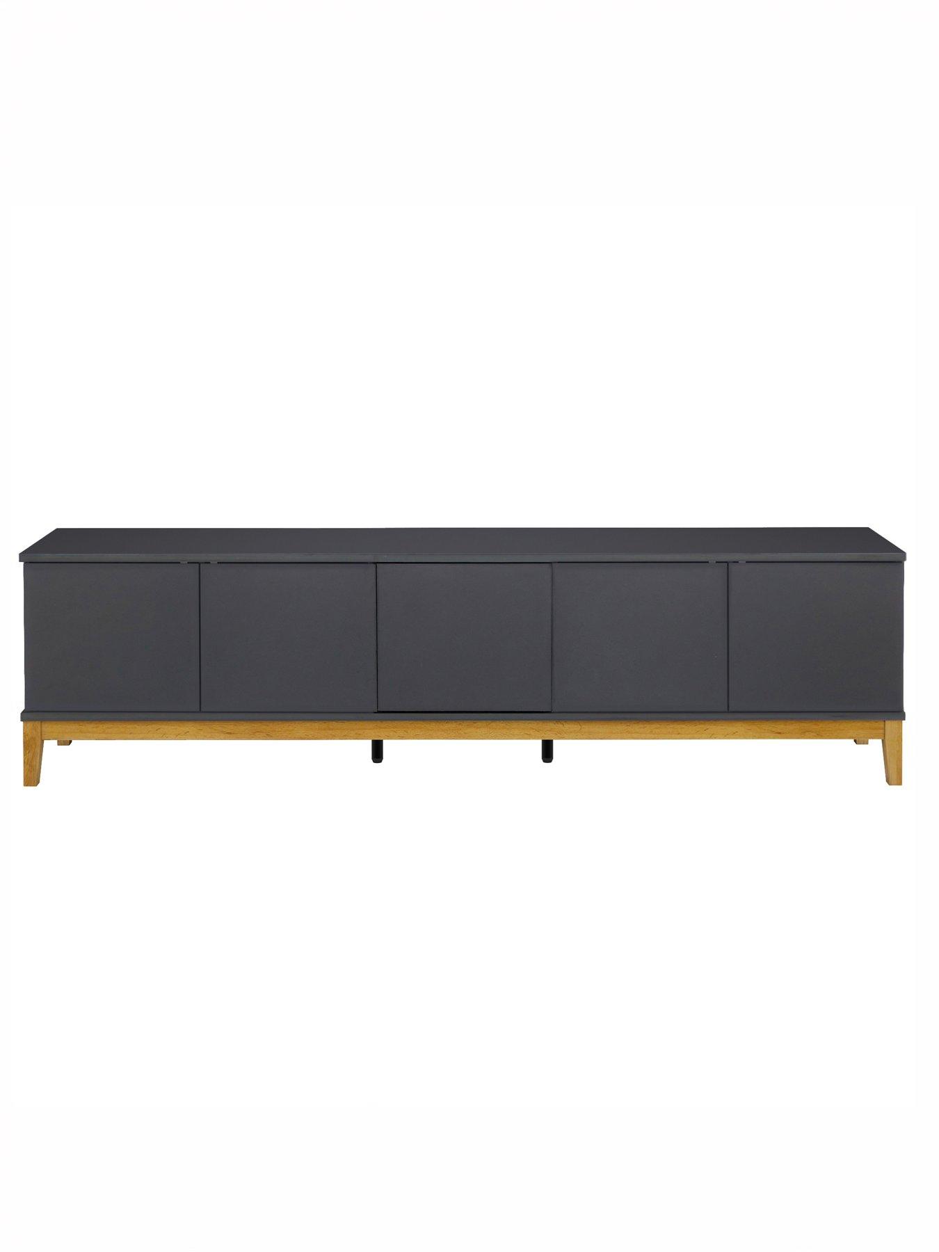 Image 4 of 7 of Dorel Home Pelle 5 Door Tv Unit - Grey