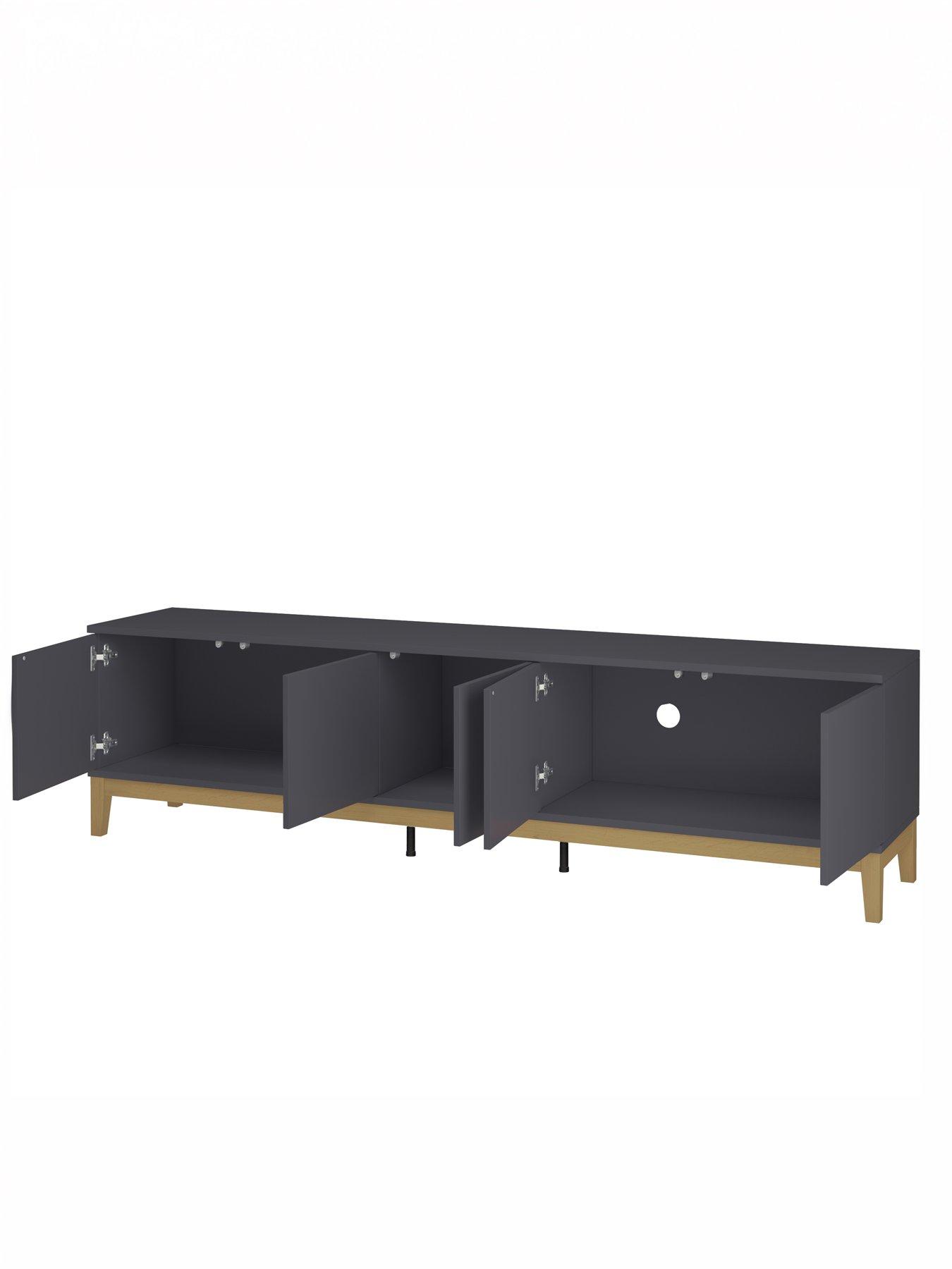 Image 5 of 7 of Dorel Home Pelle 5 Door Tv Unit - Grey