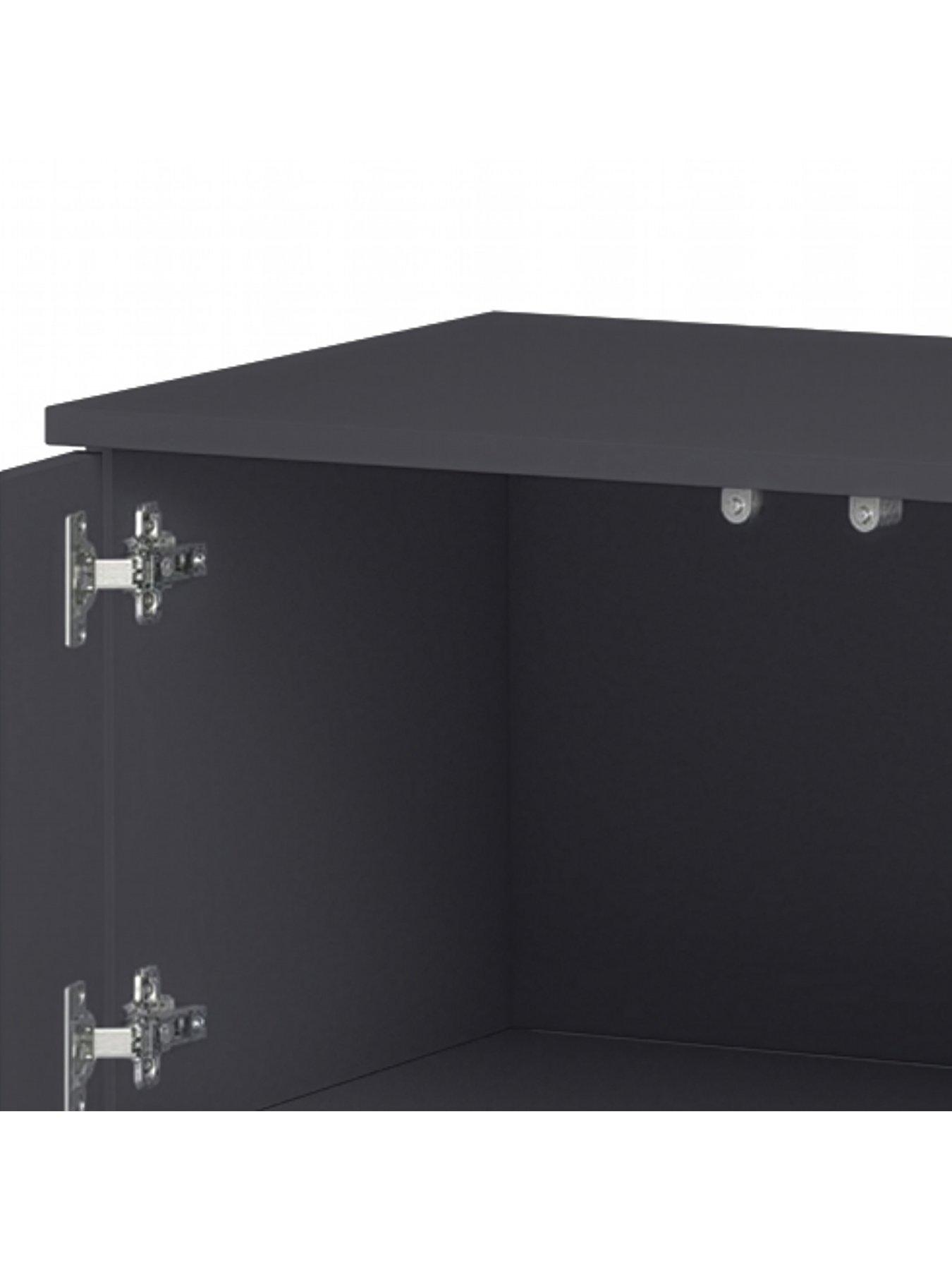 Image 6 of 7 of Dorel Home Pelle 5 Door Tv Unit - Grey