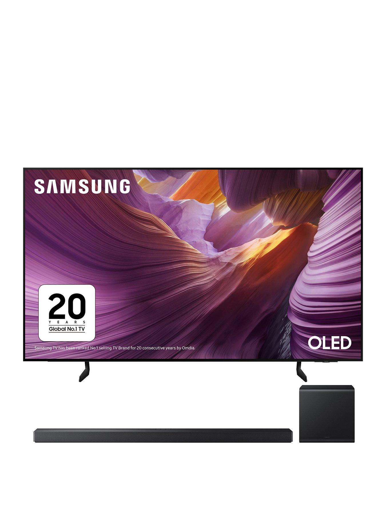 Samsung TV  &  Soundbar Package - QE77S85F, 77 inch, OLED 4K, Smart TV and HW-QS700F/XU 3.1.2-channel Q-Series Soundbar with Subwoofer