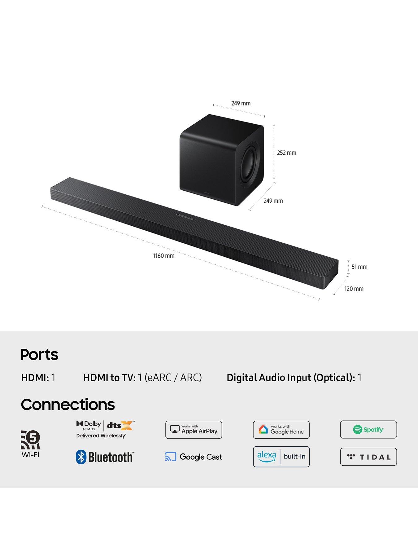 Image 7 of 8 of Samsung TV &amp; Soundbar Package - QE55S85F, 55 inch, OLED 4K, Smart TV and HW-QS700F/XU 3.1.2-channel Q-Series Soundbar with Subwoofer